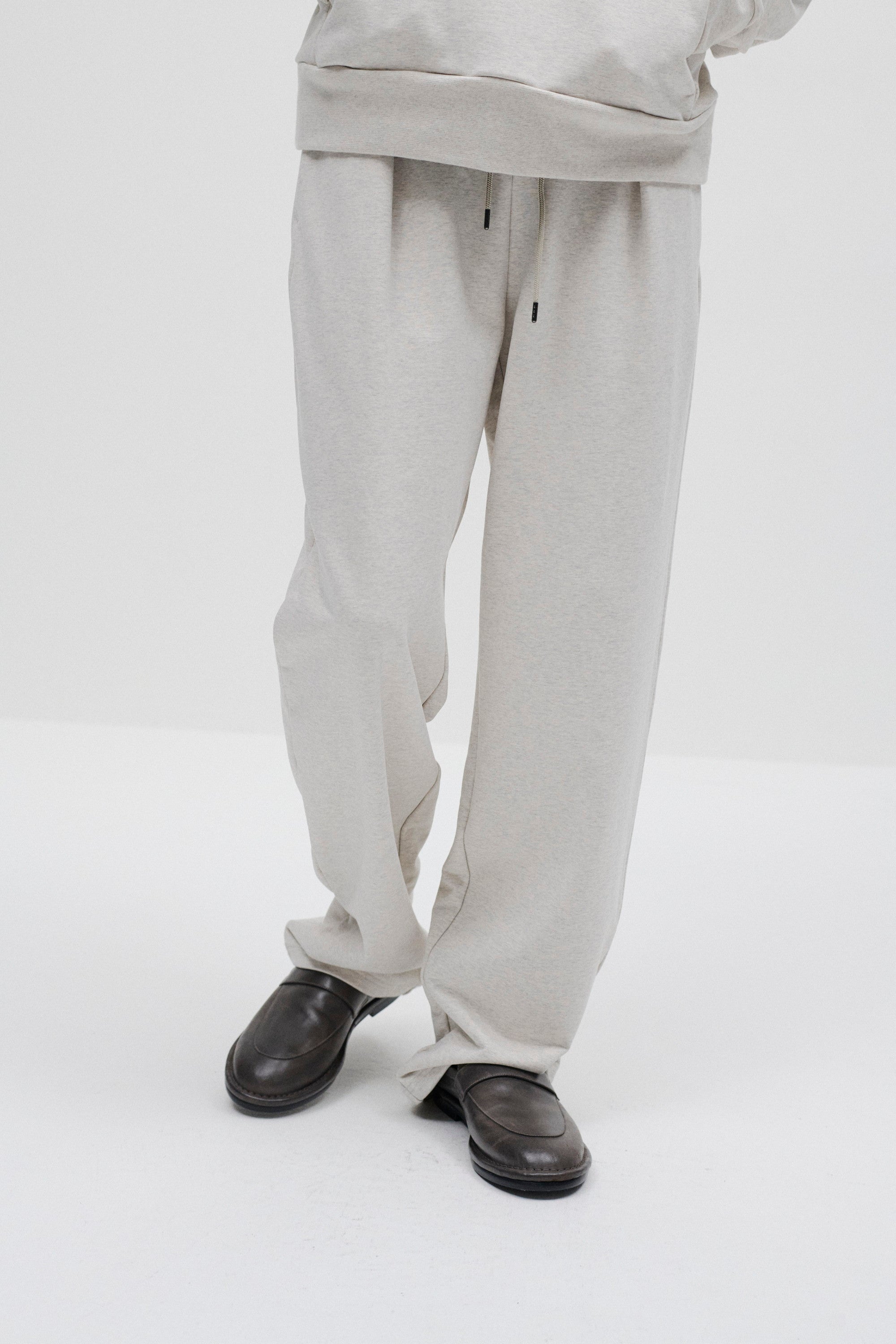 コットンストレッチテリー 1タックイージーパンツ