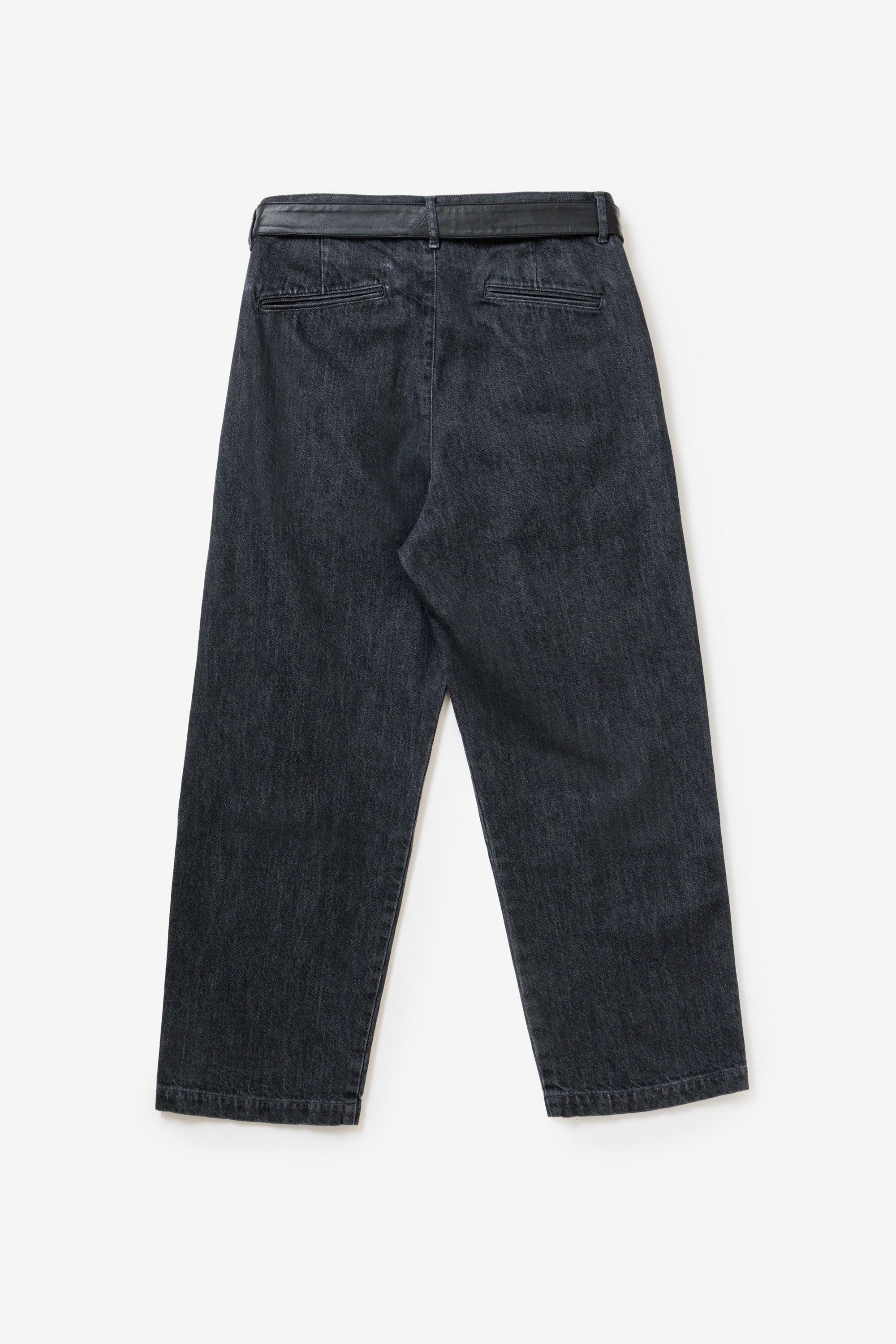 ATTACHMENT × JAPAN DENIM LEATHER BELTED VINTAGE PANTS