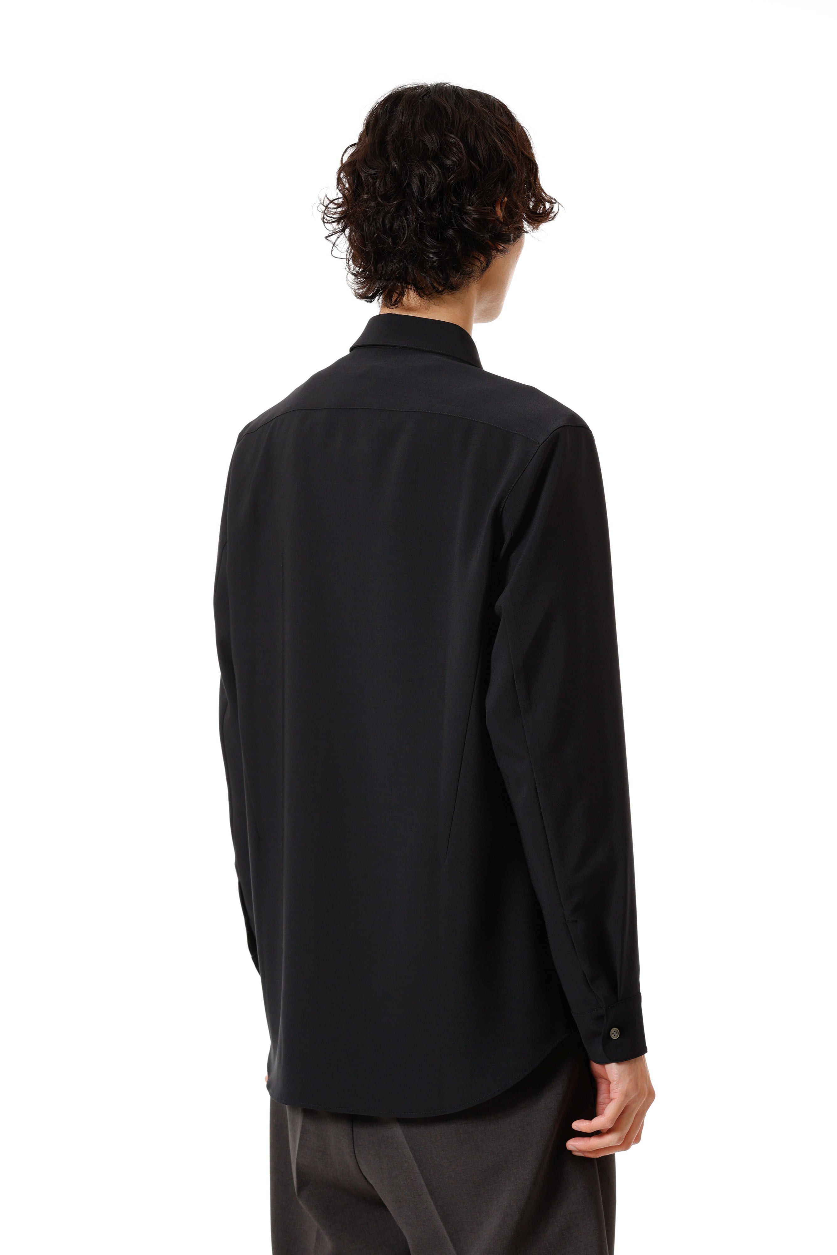 AS52-081 ポリエステルコンパクトツイル レギュラーカラードレスシャツ