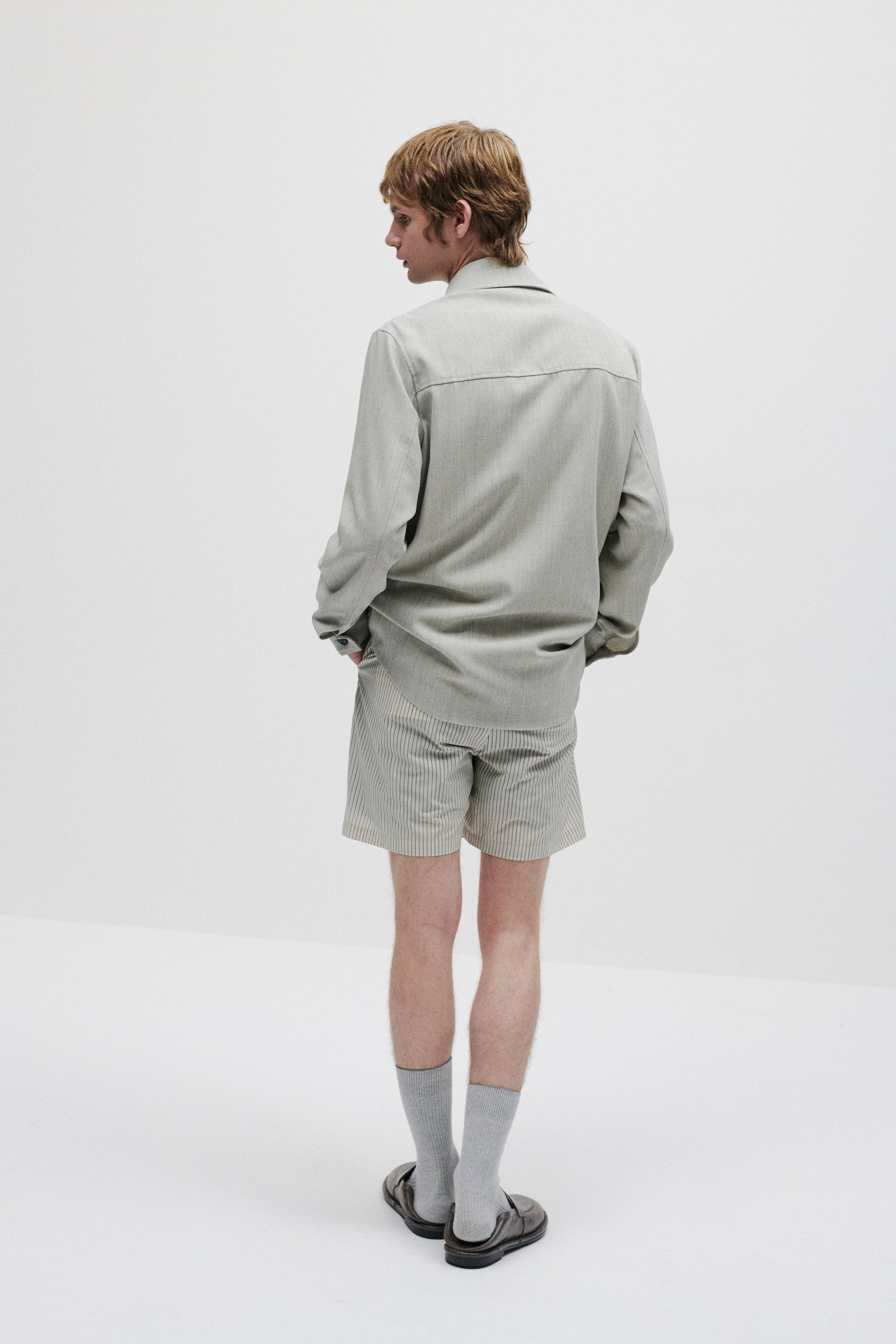 ハイツイストウールギャバジンキャンバス オーバーシャツ