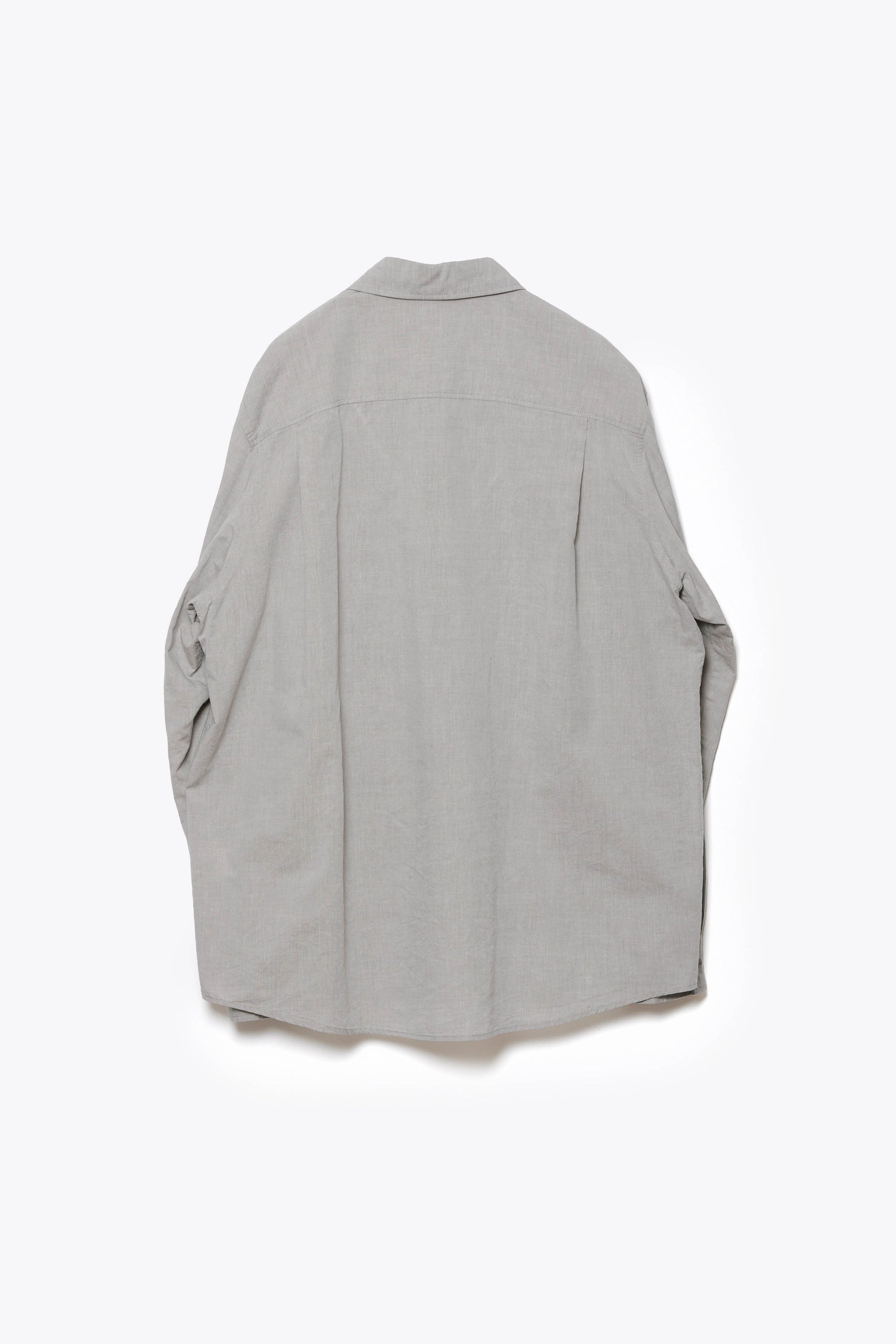 コットン/テンセル ジャカードローン パッチポケットL/S シャツ