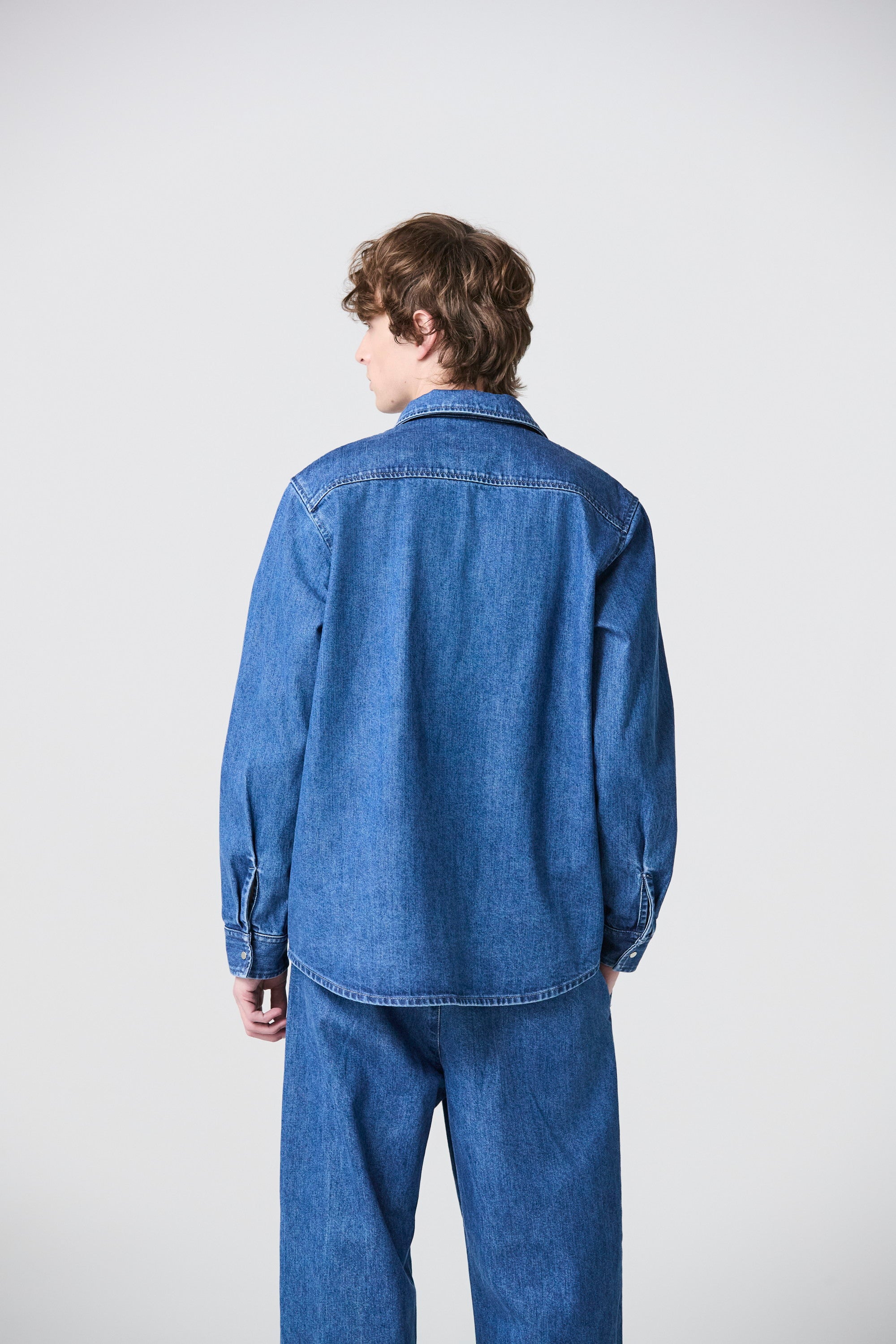 ATTACHMENT × JAPAN DENIM LEATHER STRAP VINTAGE SHIRT JACKET