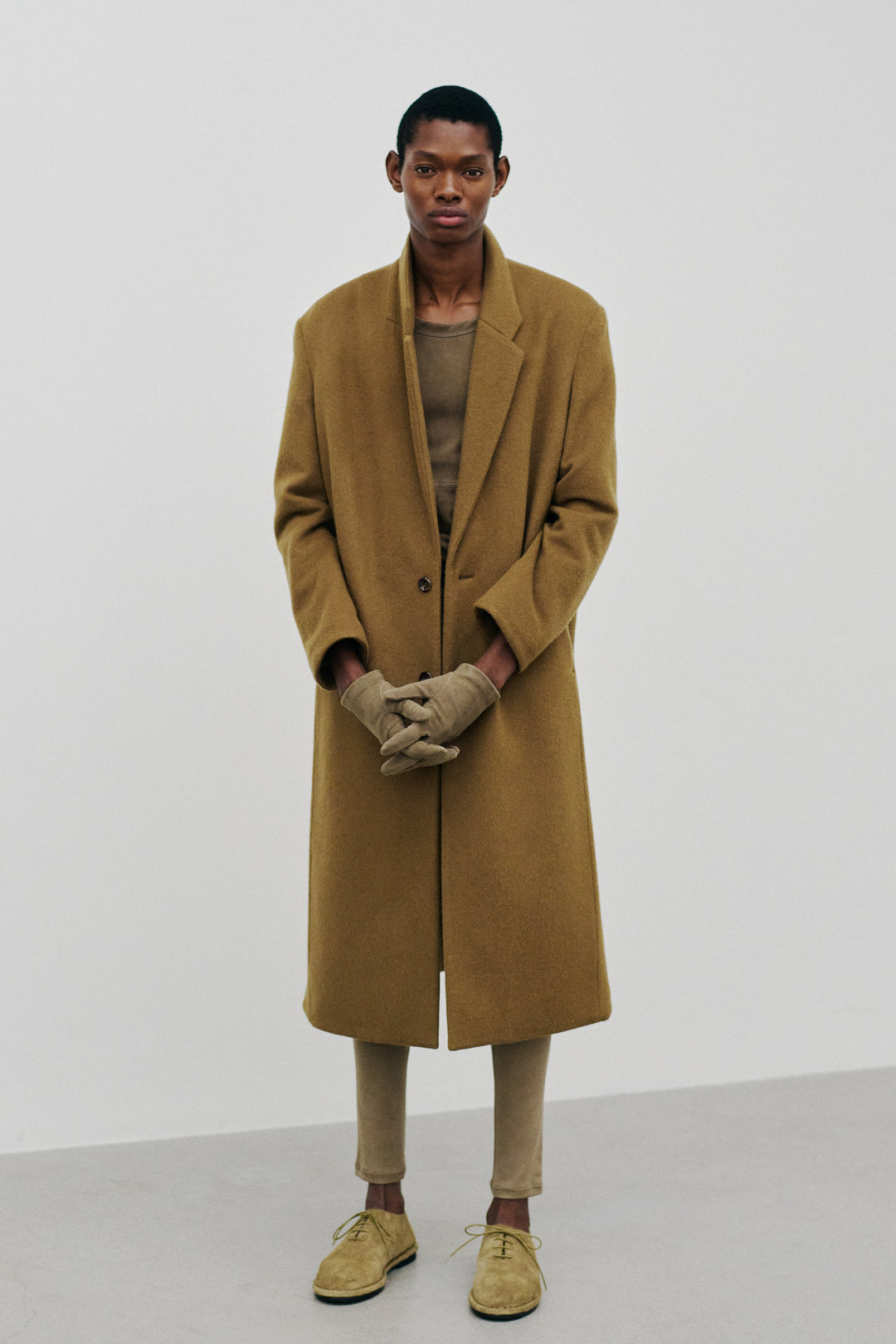 AC52-009 ウールシャギー パディングチェスターコート