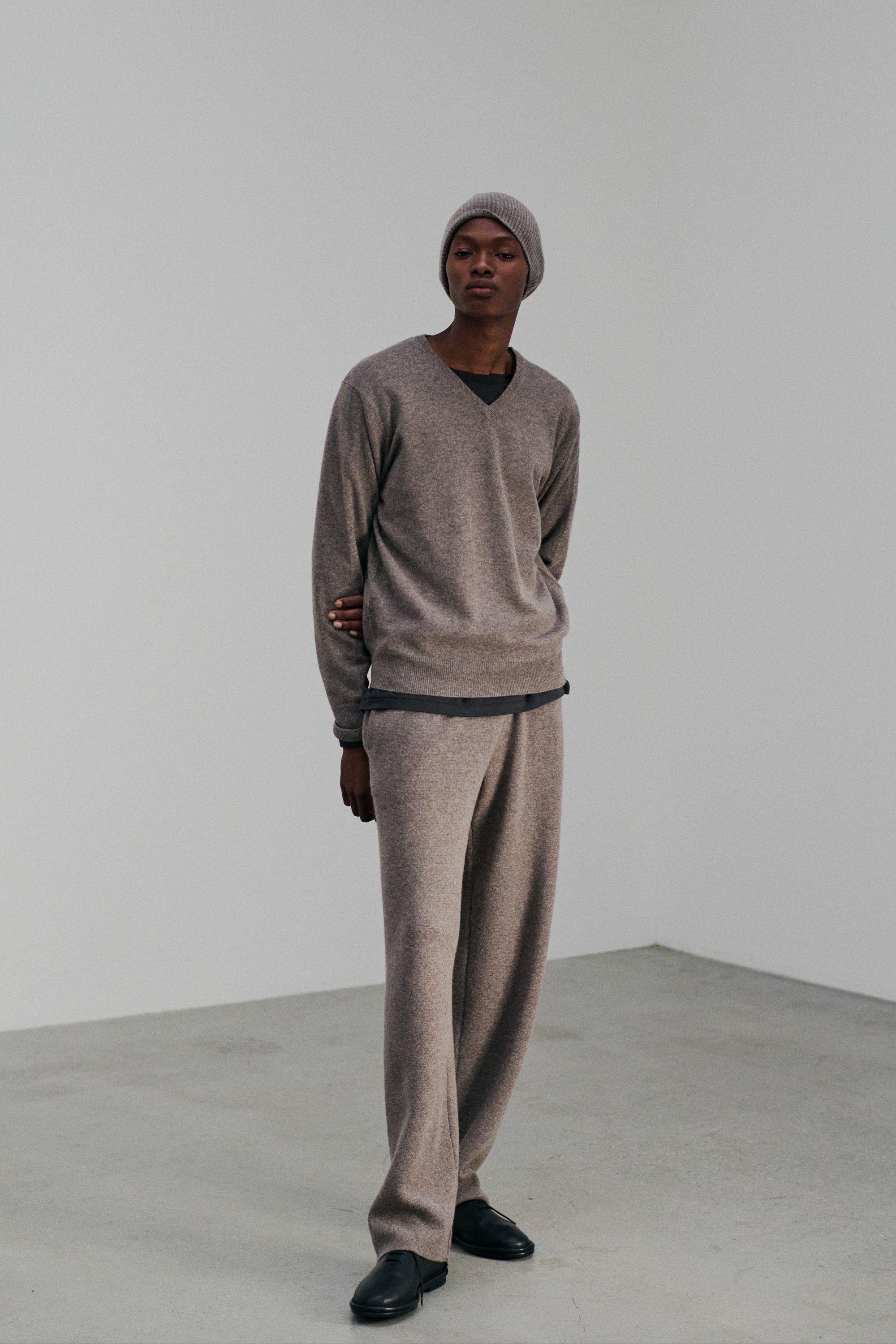 AA52-038 カシミヤニット ビーニー