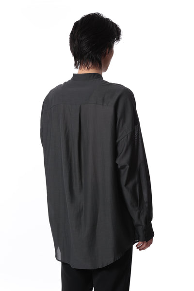 Released in February AS41-070 Rayon/Cotton Jacquard Oversized Band Collar Shirt L/S