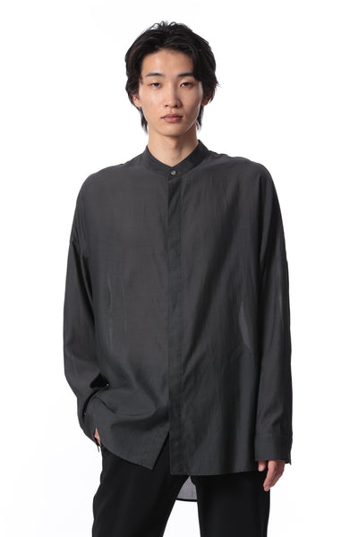 Released in February AS41-070 Rayon/Cotton Jacquard Oversized Band Collar Shirt L/S