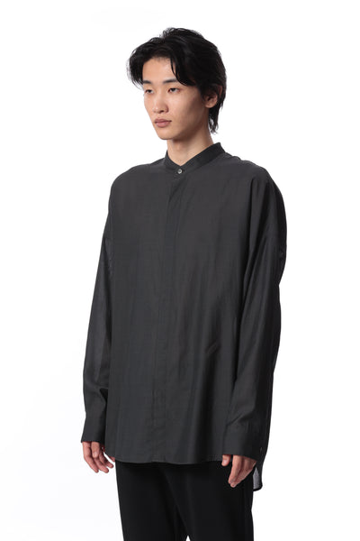 Released in February AS41-070 Rayon/Cotton Jacquard Oversized Band Collar Shirt L/S