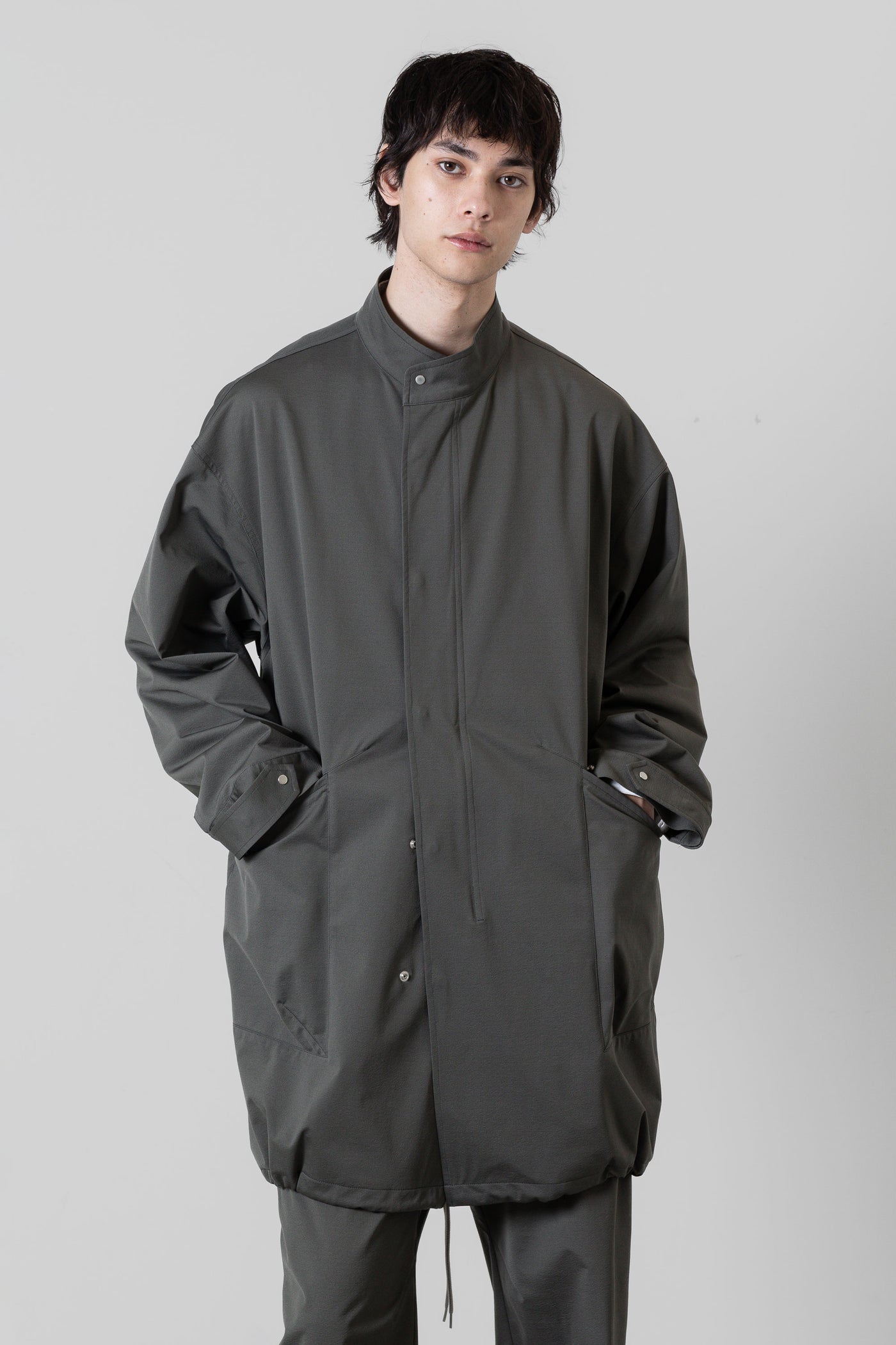 AC41-017 Polyester high gauge jersey field coat