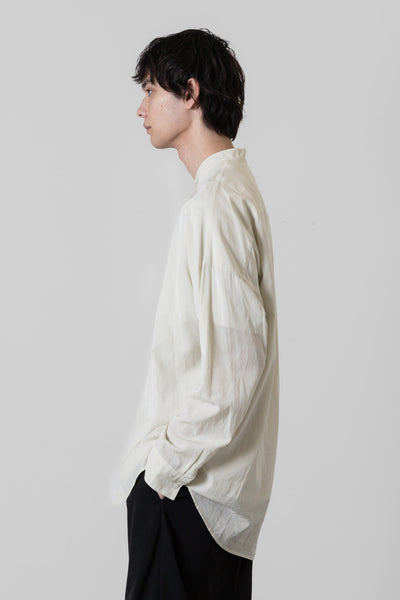 Released in February AS41-070 Rayon/Cotton Jacquard Oversized Band Collar Shirt L/S