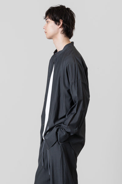 Released in February AS41-070 Rayon/Cotton Jacquard Oversized Band Collar Shirt L/S