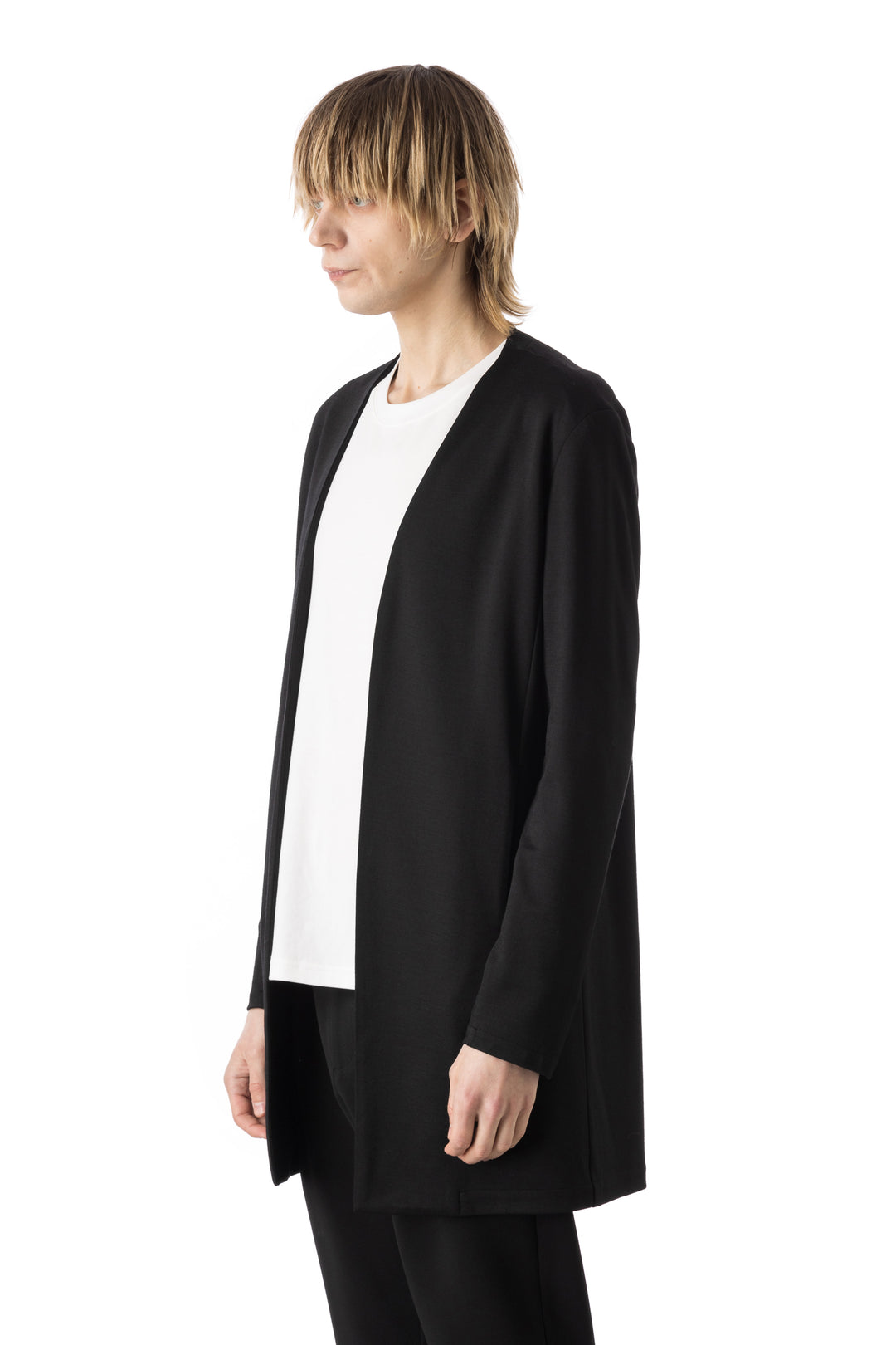 72069　ドラッグストアーズ　ロングカーディガン　黒×茶色　サイズF 72069ドラッグストアーズロングカーディガン黒×茶色サイズF