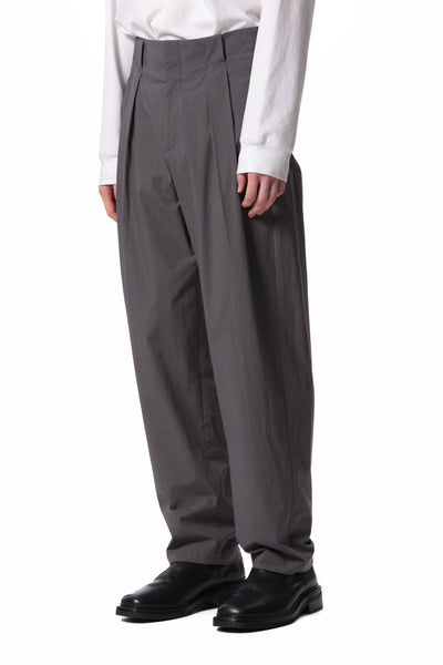 AP41-009 Cotton stretch typewriter one tuck tapered wide pants