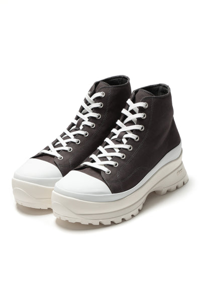 AA32-093 Cotton twill high-cut sneakers