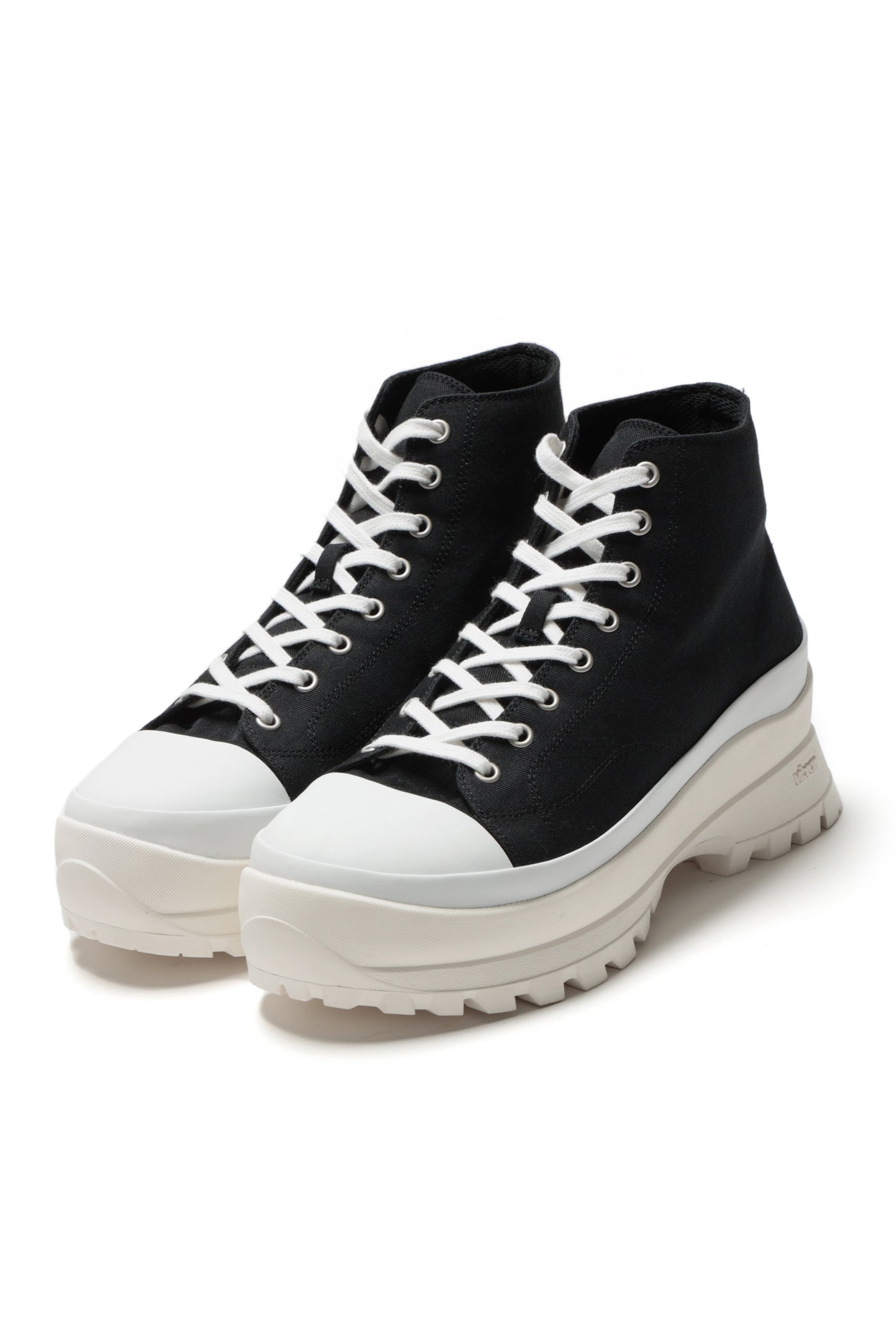 AA32-093 Cotton twill high-cut sneakers