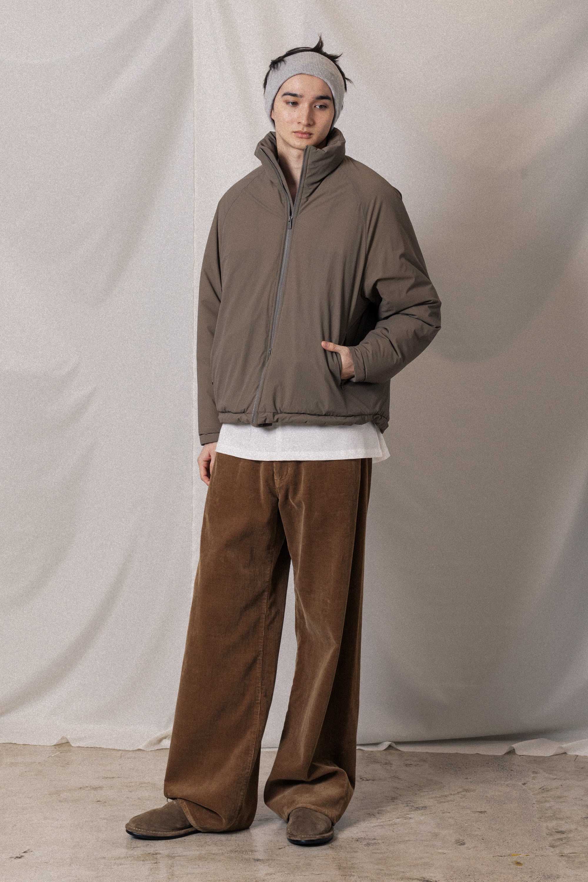 AB52-008 ナイロン2WAYストレッチクロス エクワックスジャケット