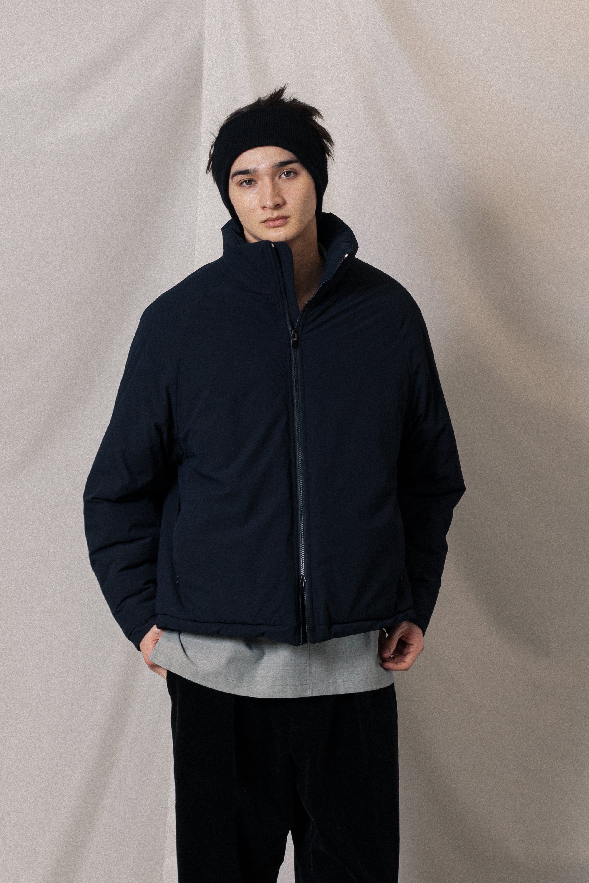 AB52-008 ナイロン2WAYストレッチクロス エクワックスジャケット