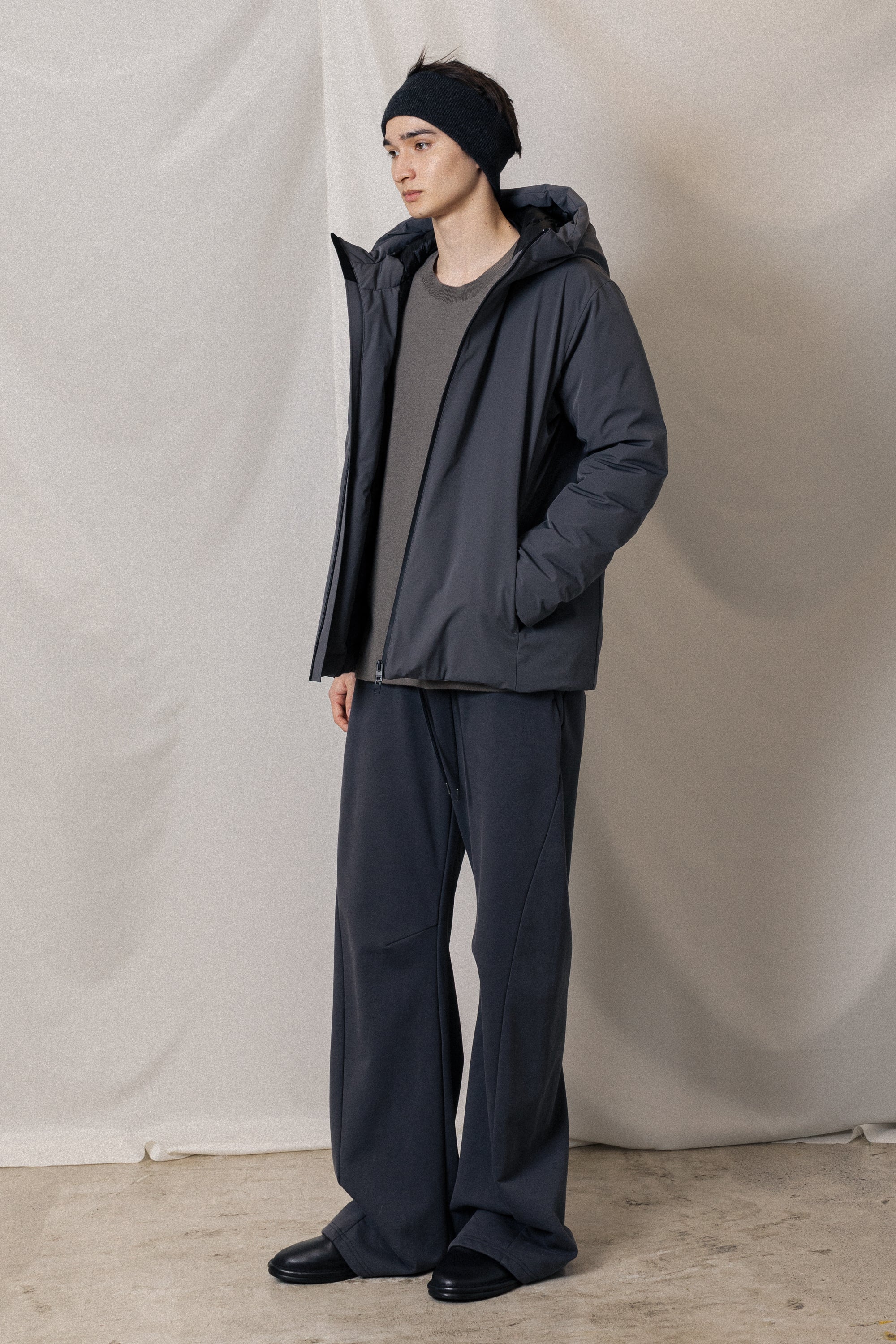 AP52-053 コットンストレッチテリー 3Dワイドパンツ