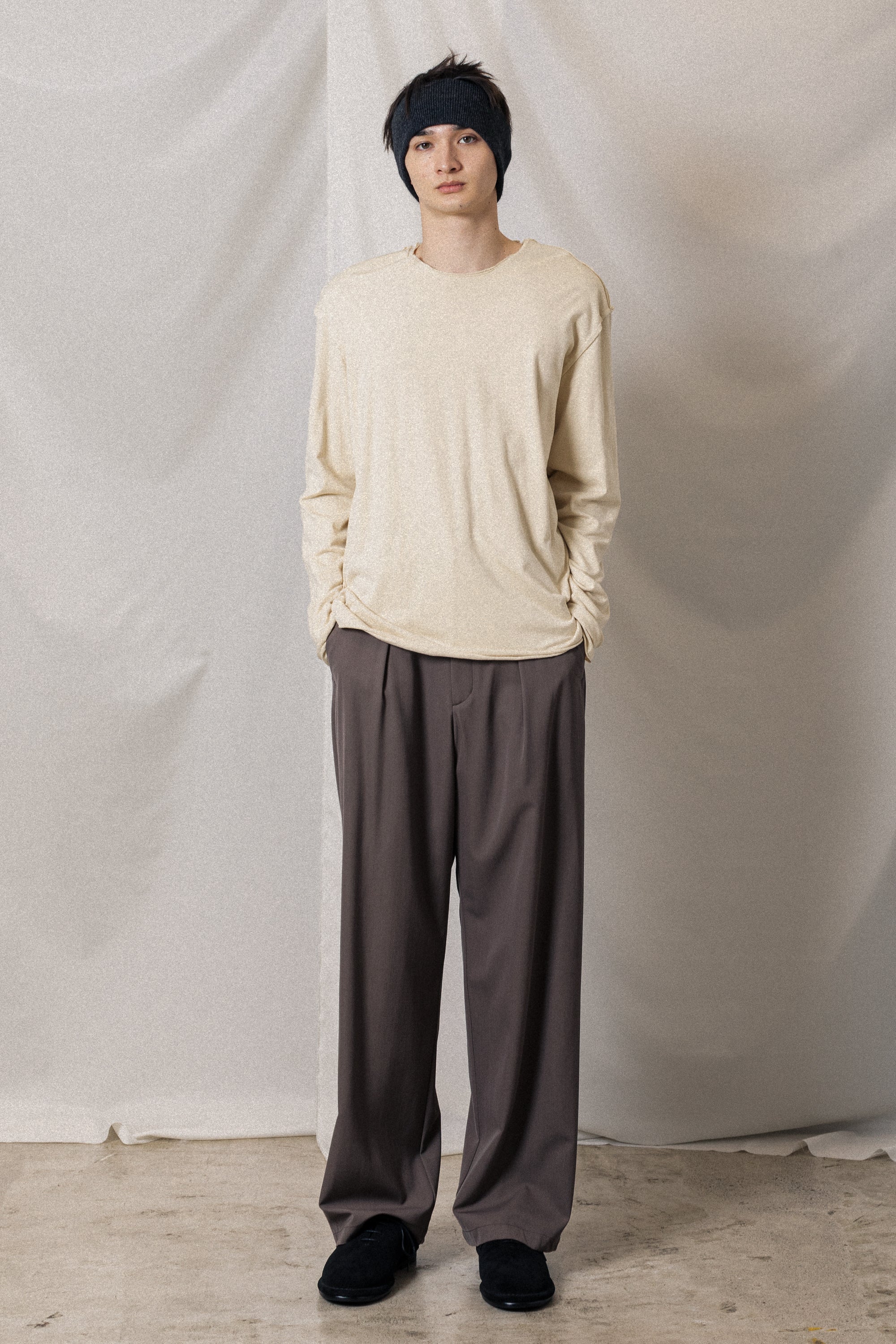 AJ52-091 ピマコットンジャージー スリムフィット レイヤード L/S カットソー