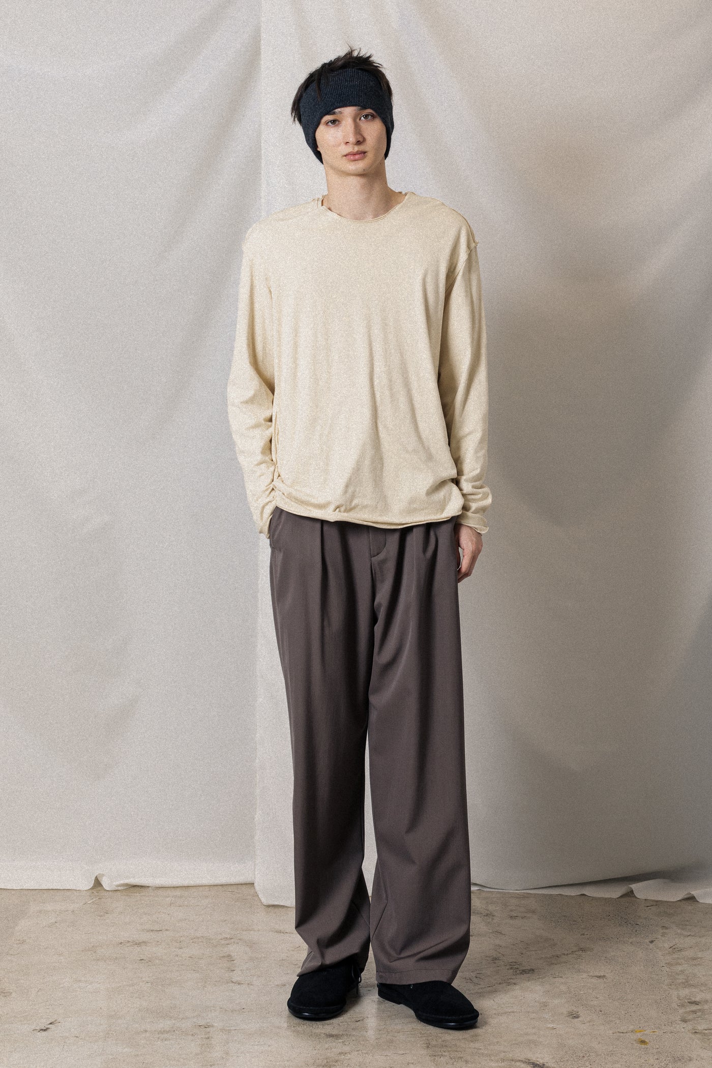 AJ52-091 ピマコットンジャージー スリムフィット レイヤード L/S カットソー