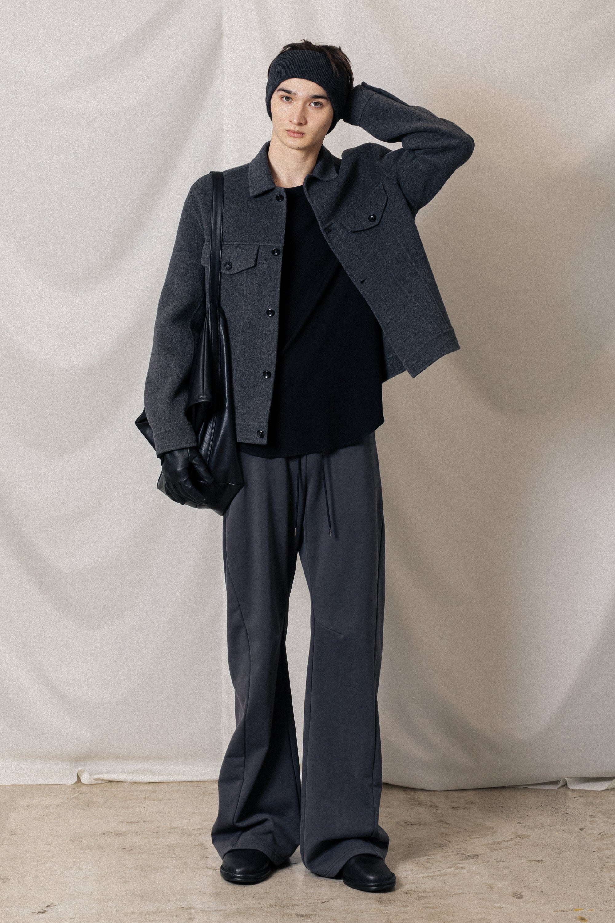 AB52-039 ウール/カシミヤダブルフェイスビーバー トラッカージャケット