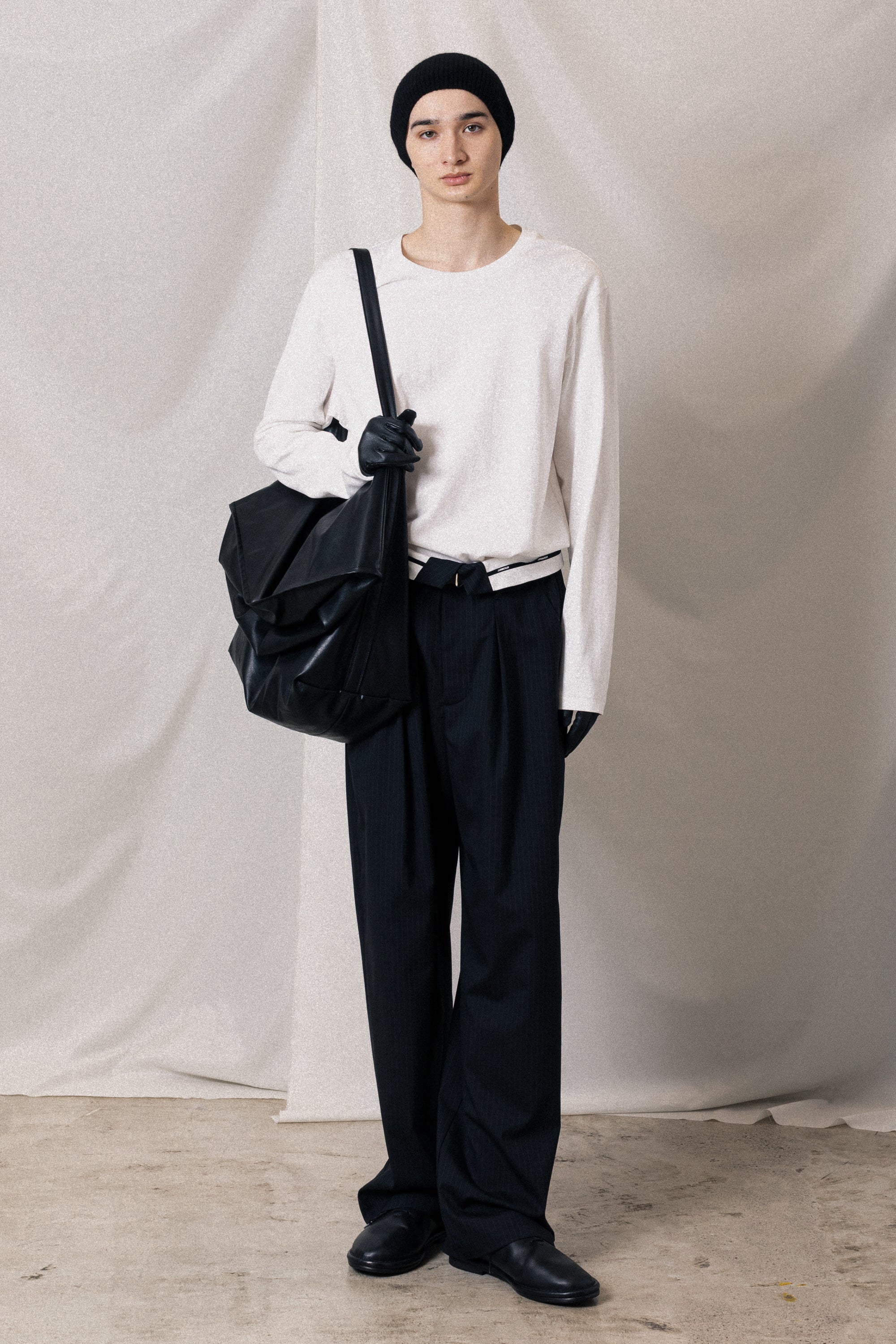 AJ52-089 コットンダブルフェイス スリムフィット L/S カットソー