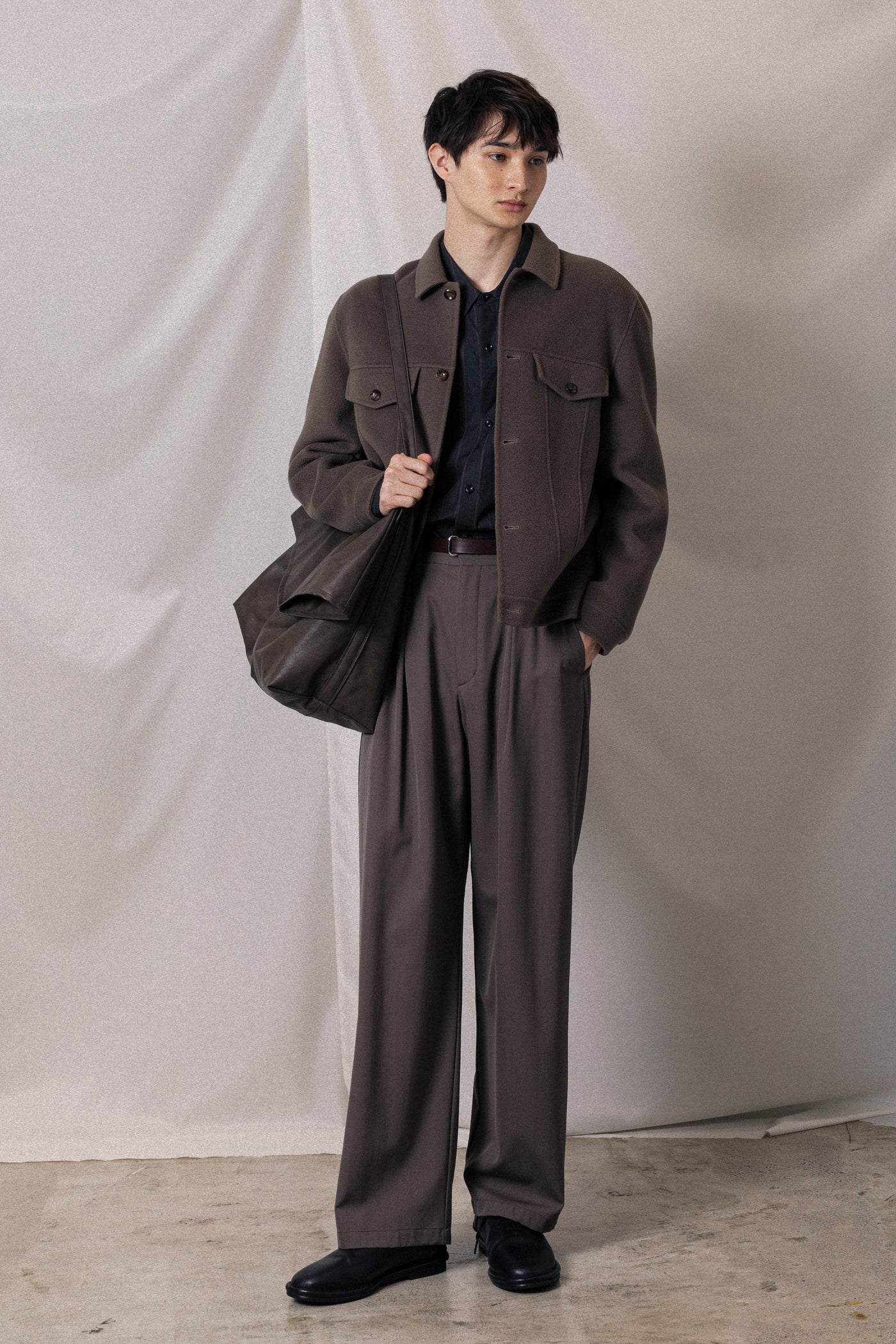10月発売予定 AB52-039 ウール/カシミヤダブルフェイスビーバー トラッカージャケット