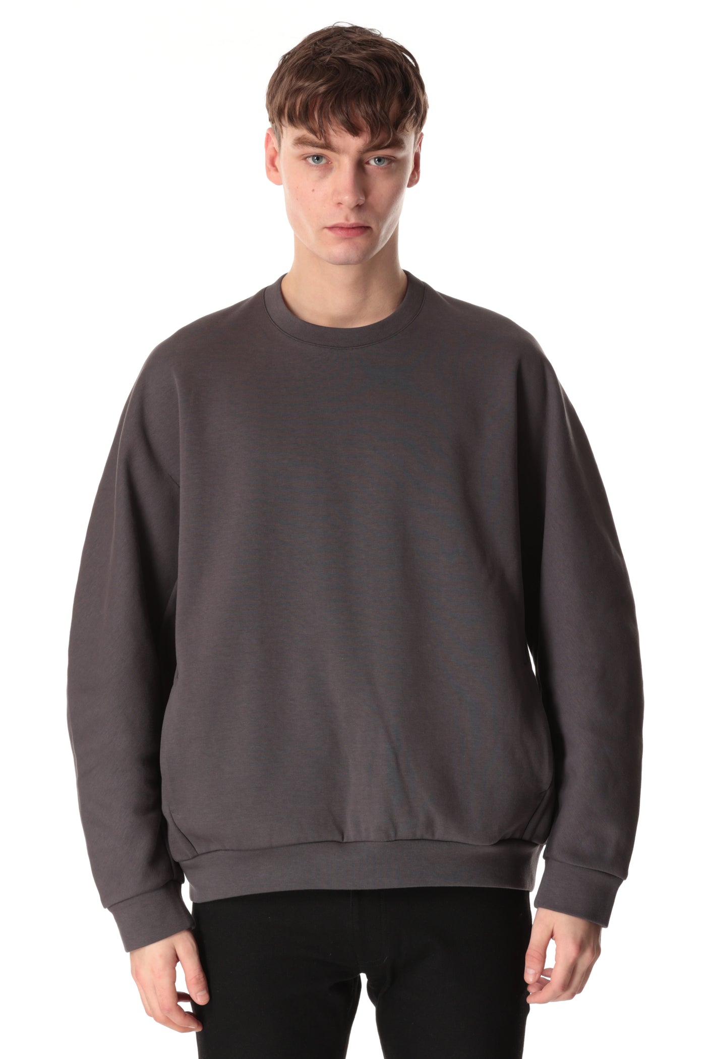 AJ32-073 Cotton/Polyester Cardboard Knit Pullover Sweatshirt