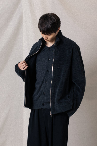 9月発売予定 AB52-028 ウールアルパカボア ジップアップブルゾン