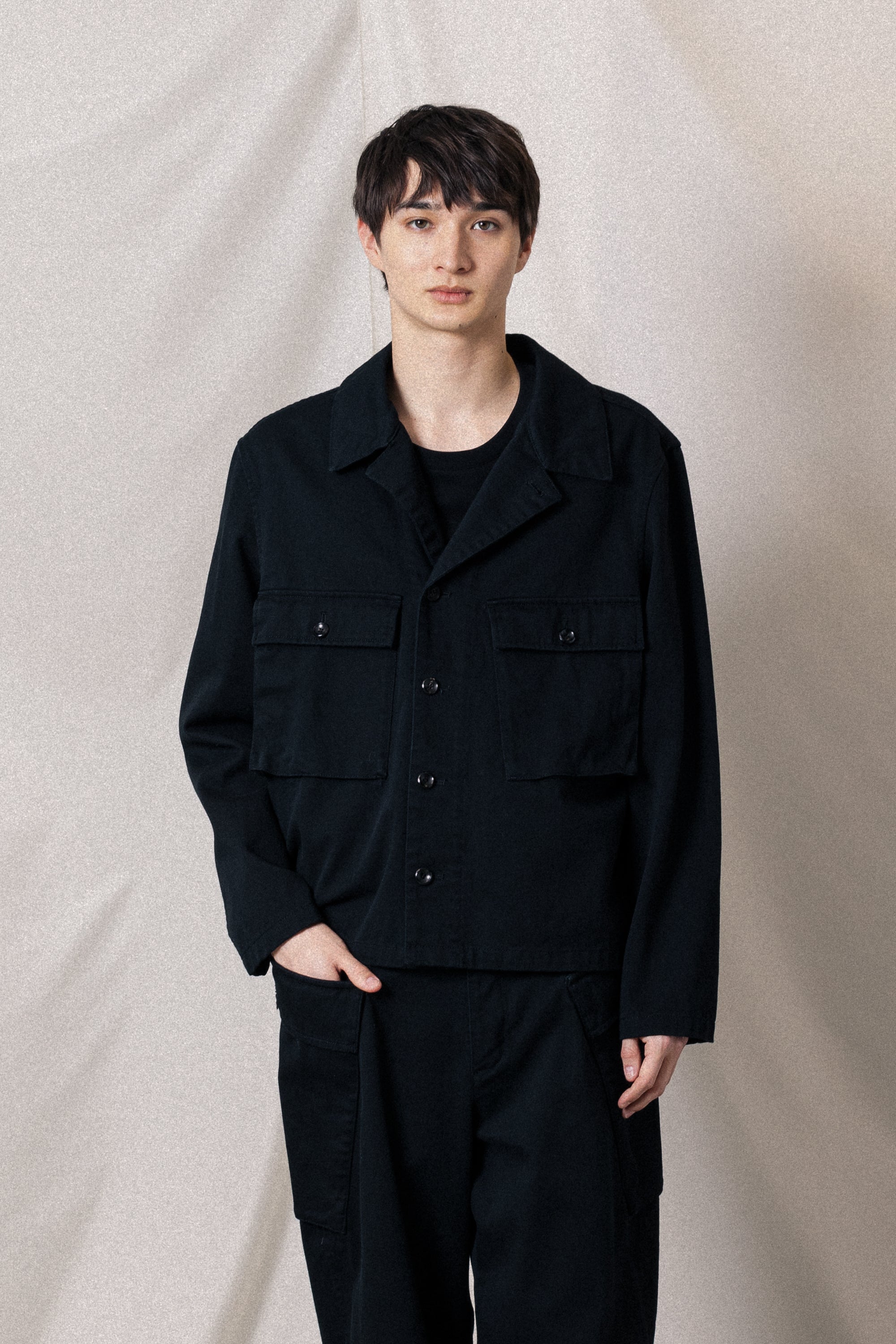 AB52-028 ウールアルパカボア ジップアップブルゾン