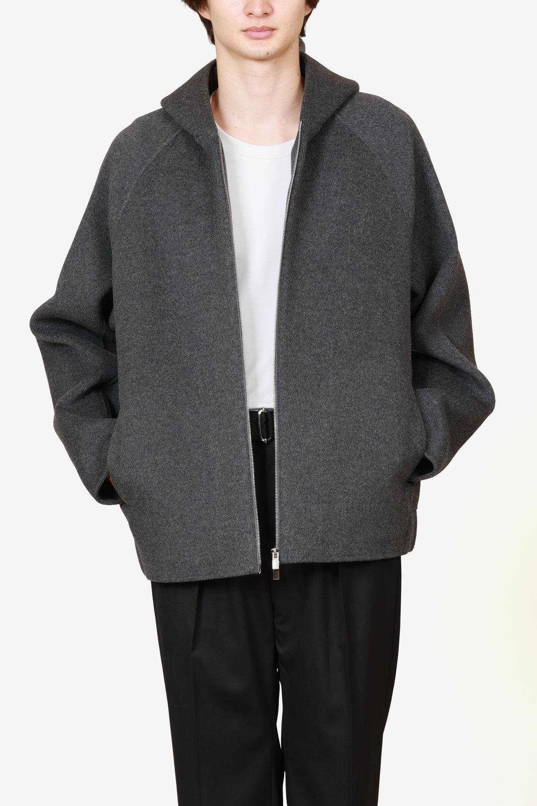 限定商品 AB52-113 ウールカシミヤダブルフェイスビーバー フーデット