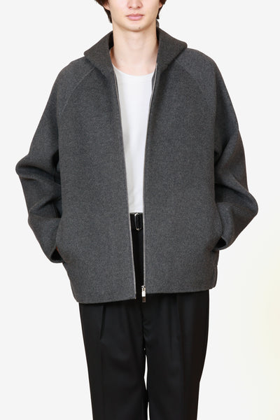 10月発売予定 限定商品 AB52-113 ウールカシミヤダブルフェイスビーバー  フーデットブルゾン