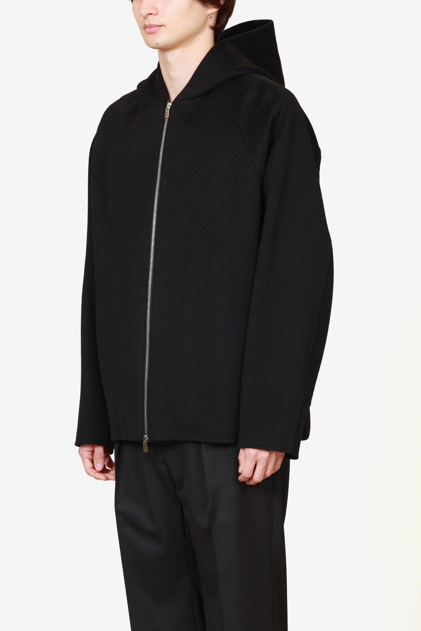 10月発売予定 限定商品 AB52-113 ウールカシミヤダブルフェイスビーバー  フーデットブルゾン