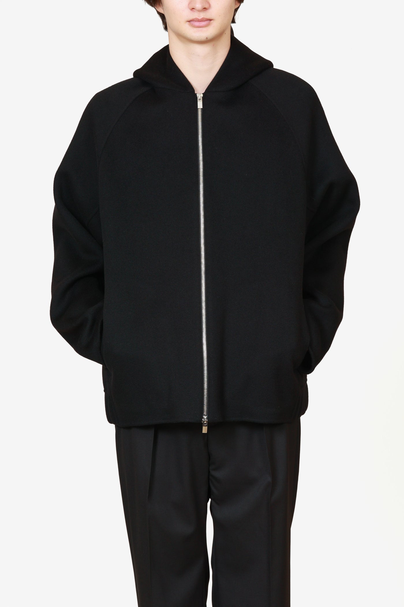 10月発売予定 限定商品 AB52-113 ウールカシミヤダブルフェイスビーバー  フーデットブルゾン