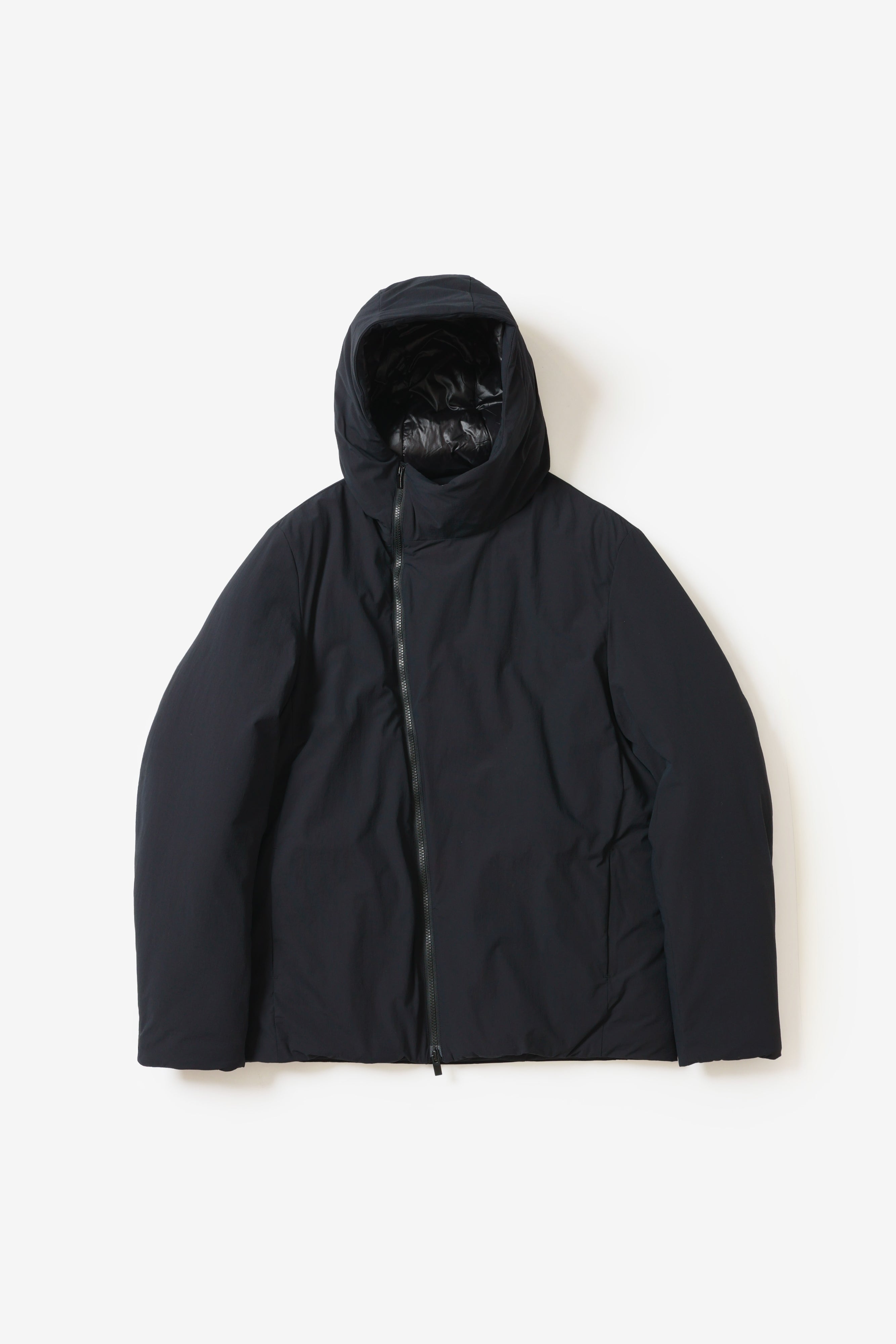 限定商品 AB52-117 ナイロン2WAYストレッチクロス  ラウンドジップフーデットコート