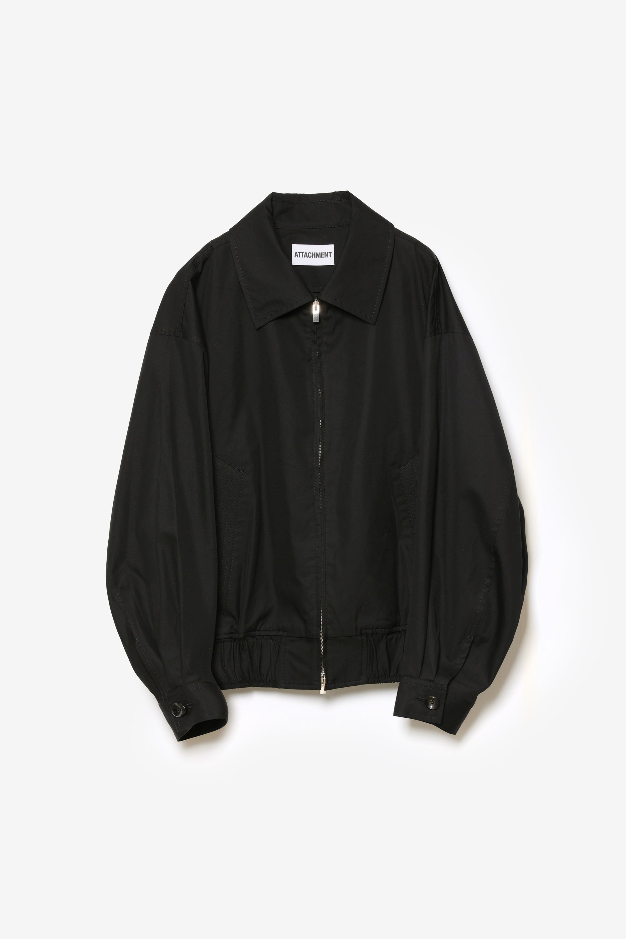 コットン/シルクギャバジン ハリントンジャケット