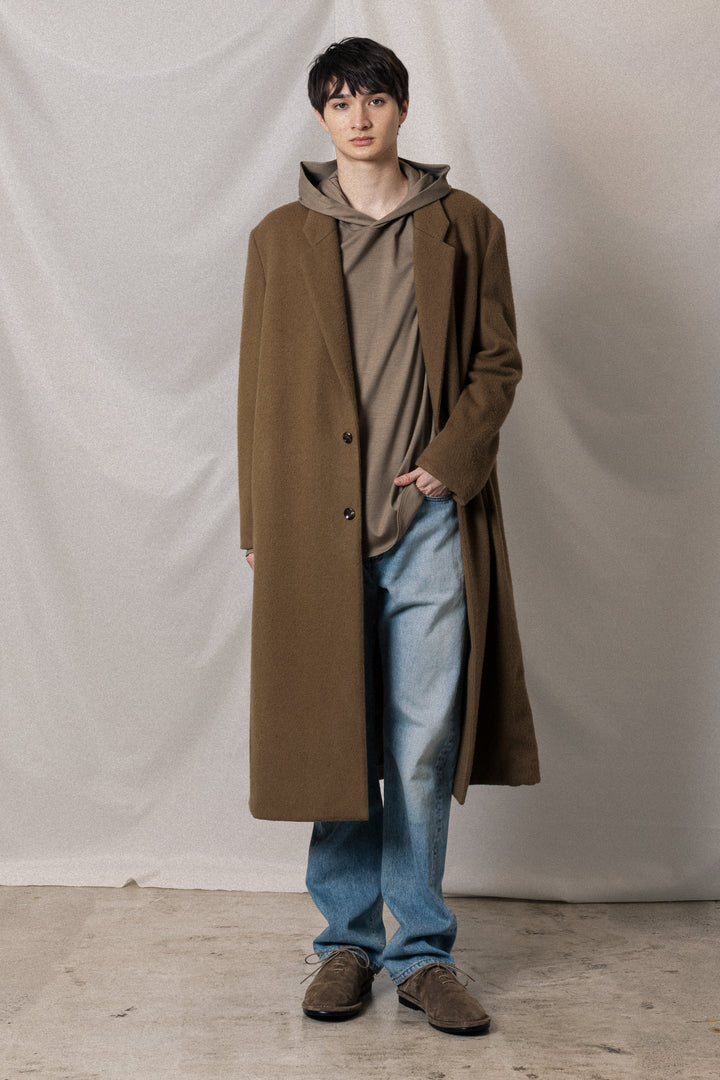 AC52-009 ウールシャギー パディングチェスターコート