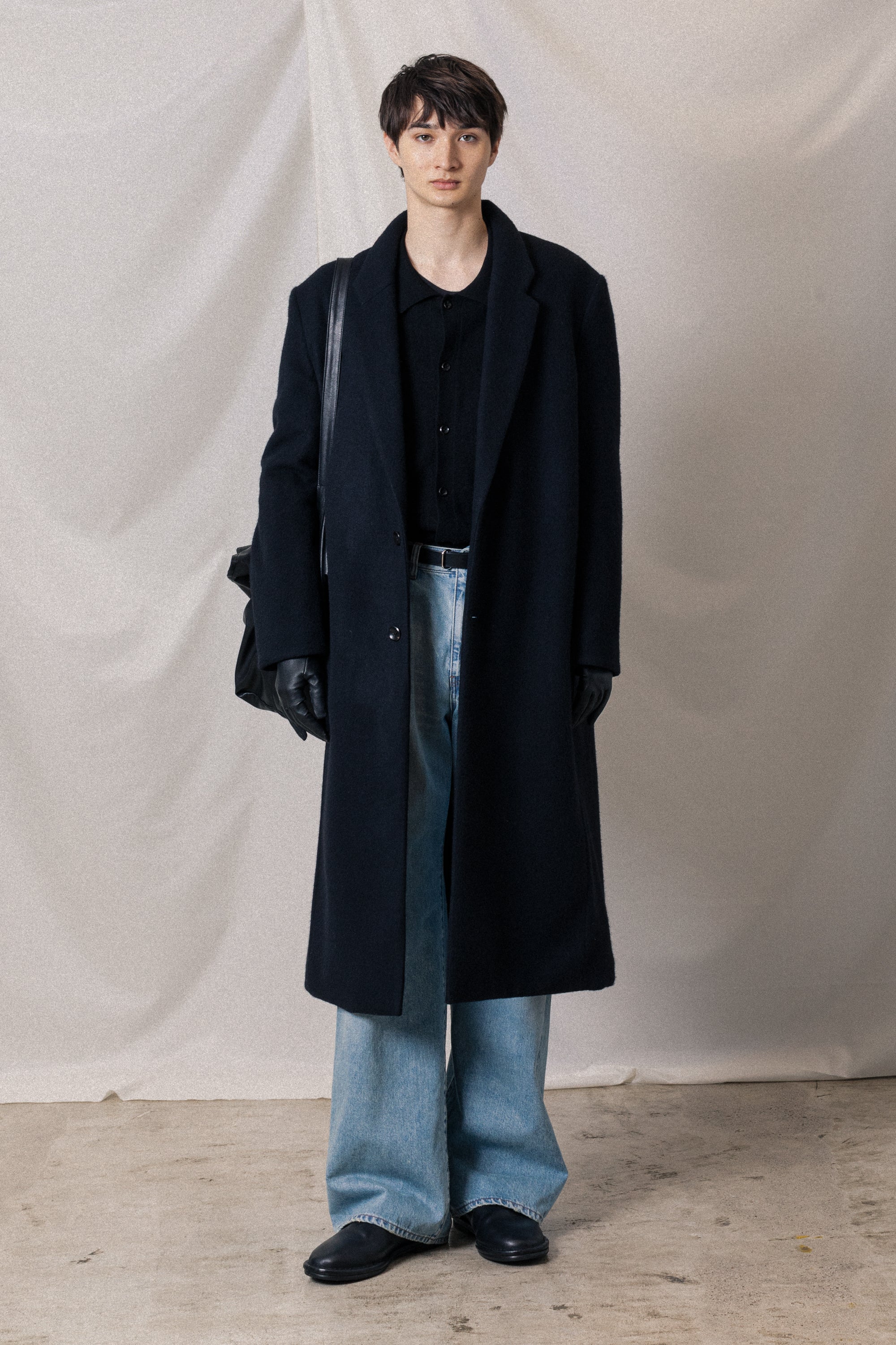 AC52-009 ウールシャギー パディングチェスターコート