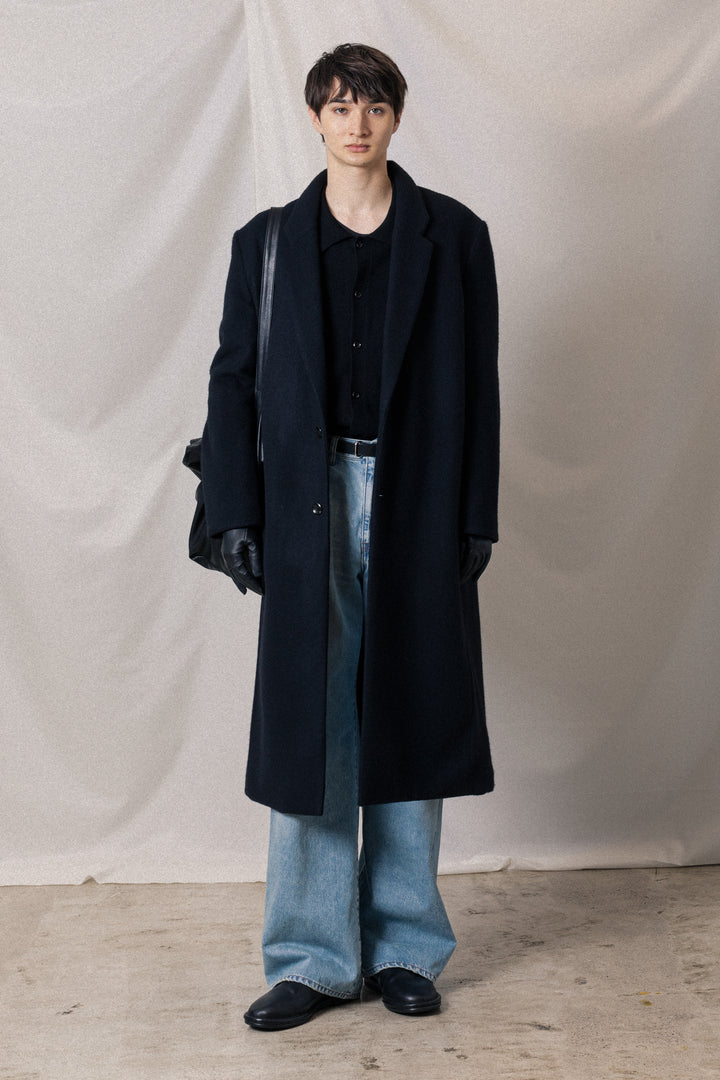 AC52-009 ウールシャギー パディングチェスターコート