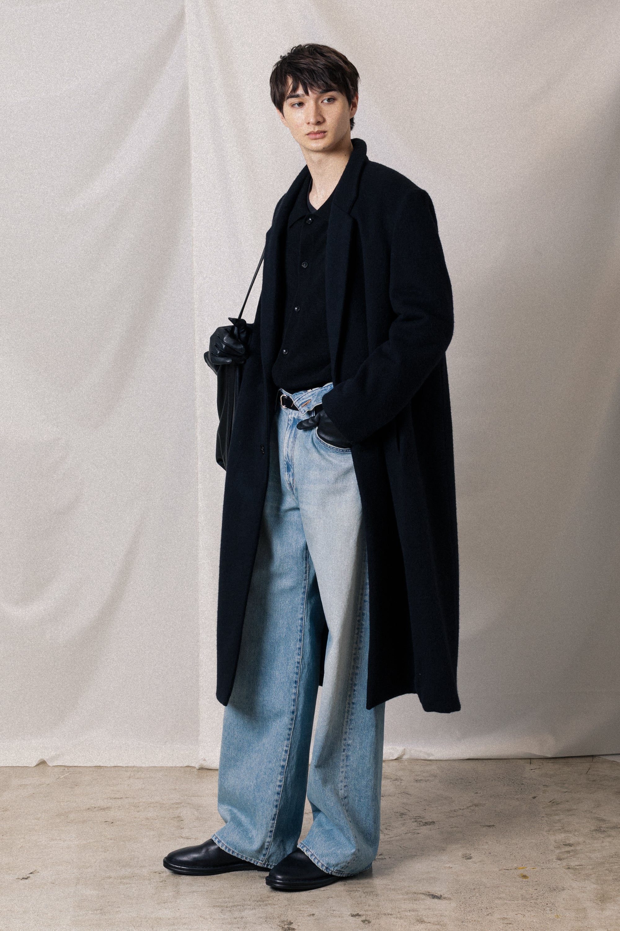 AC52-009 ウールシャギー パディングチェスターコート