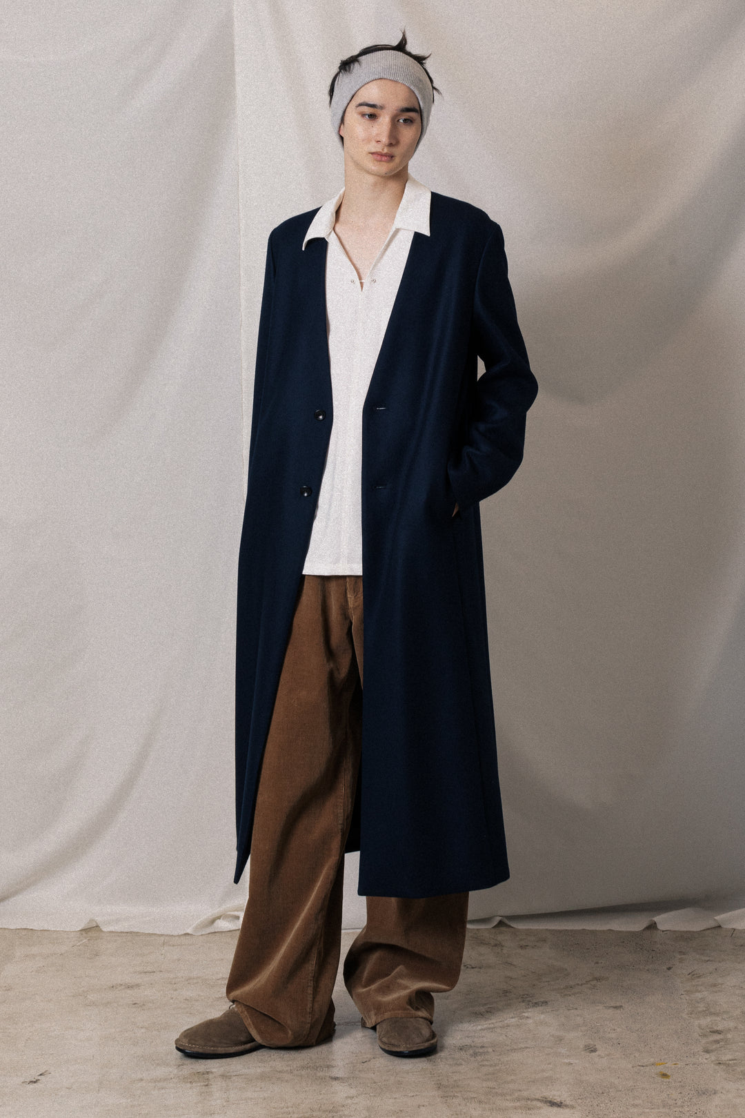 AP52-024 フィンクスコットンコーデュロイ ワンタックワイドパンツ