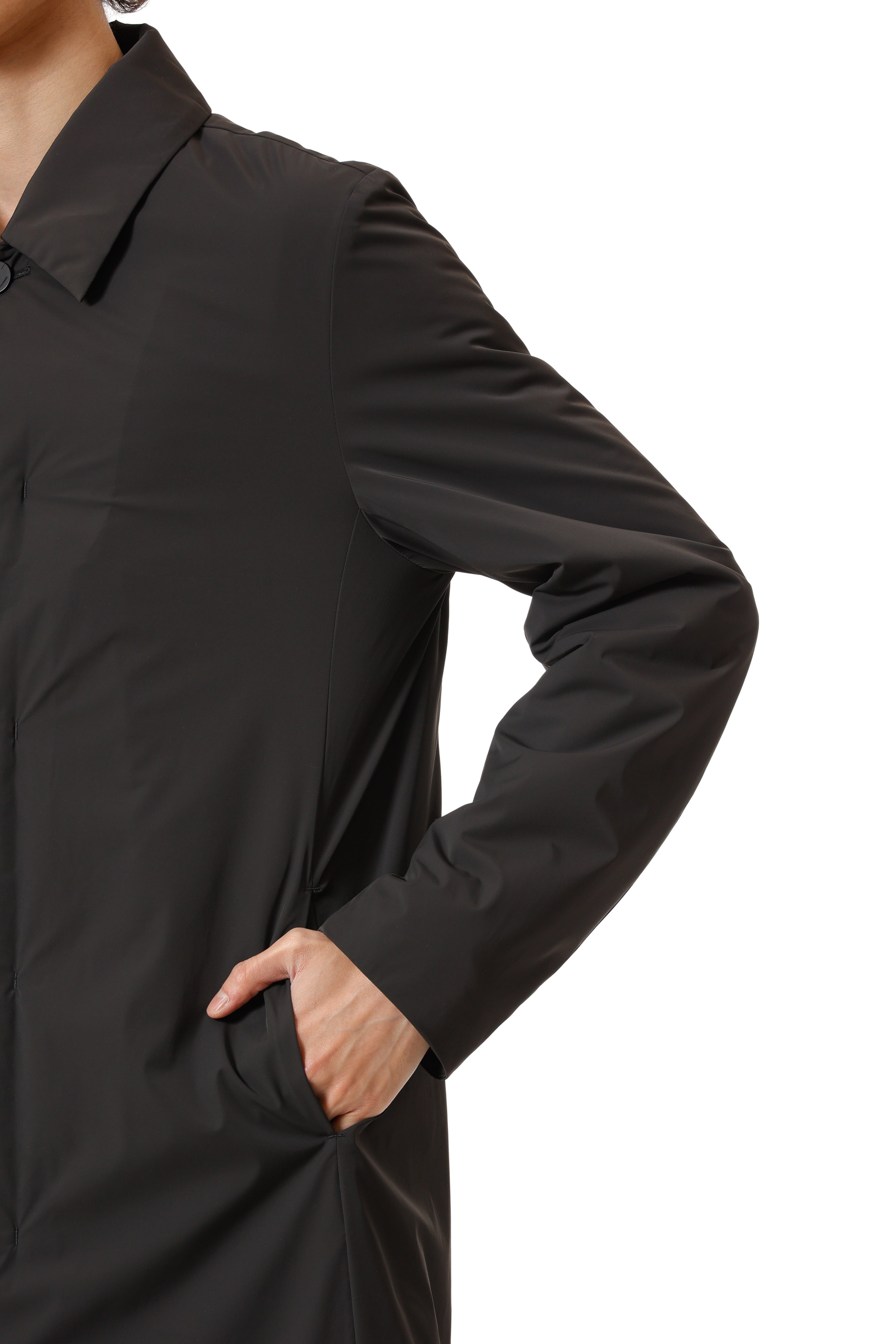 AC52-040 ナイロン2レイヤーストレッチ パディングバルマカーンコート