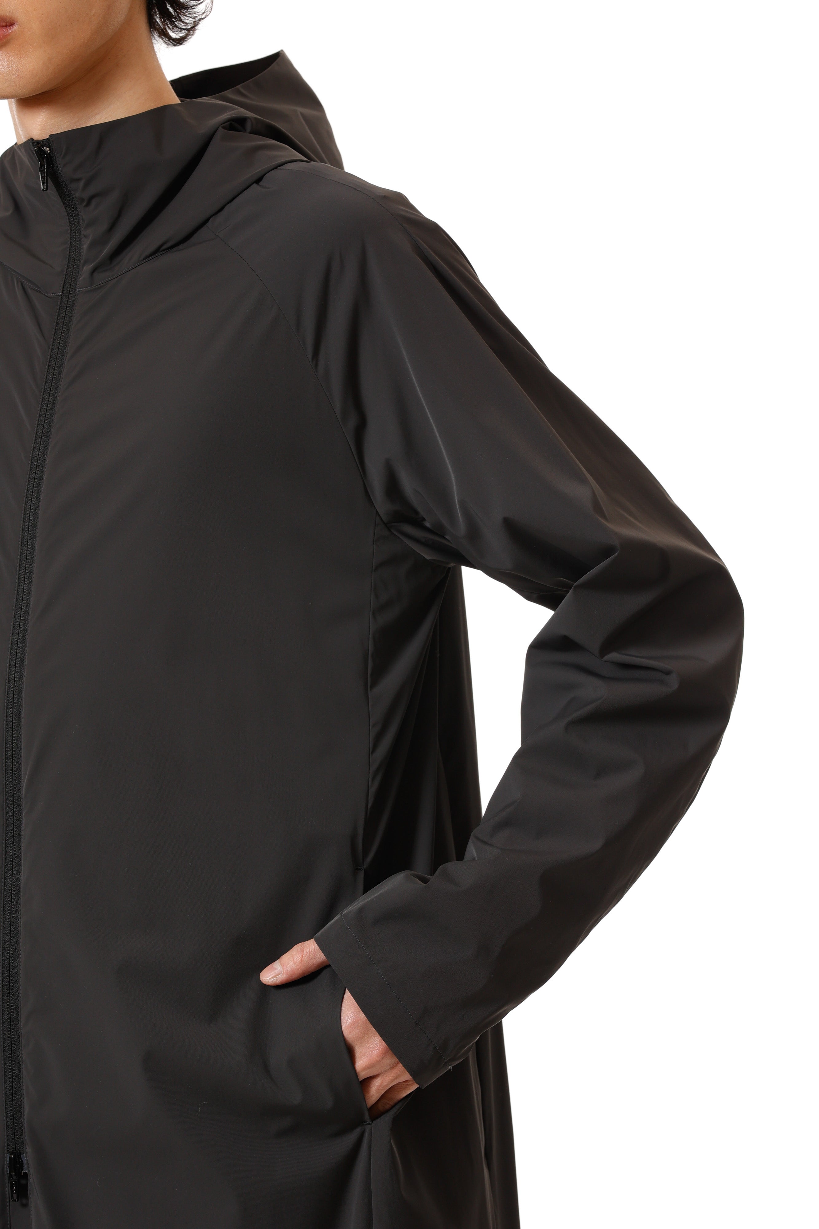 AC52-042 ナイロン2レイヤーストレッチ ライトフードコート