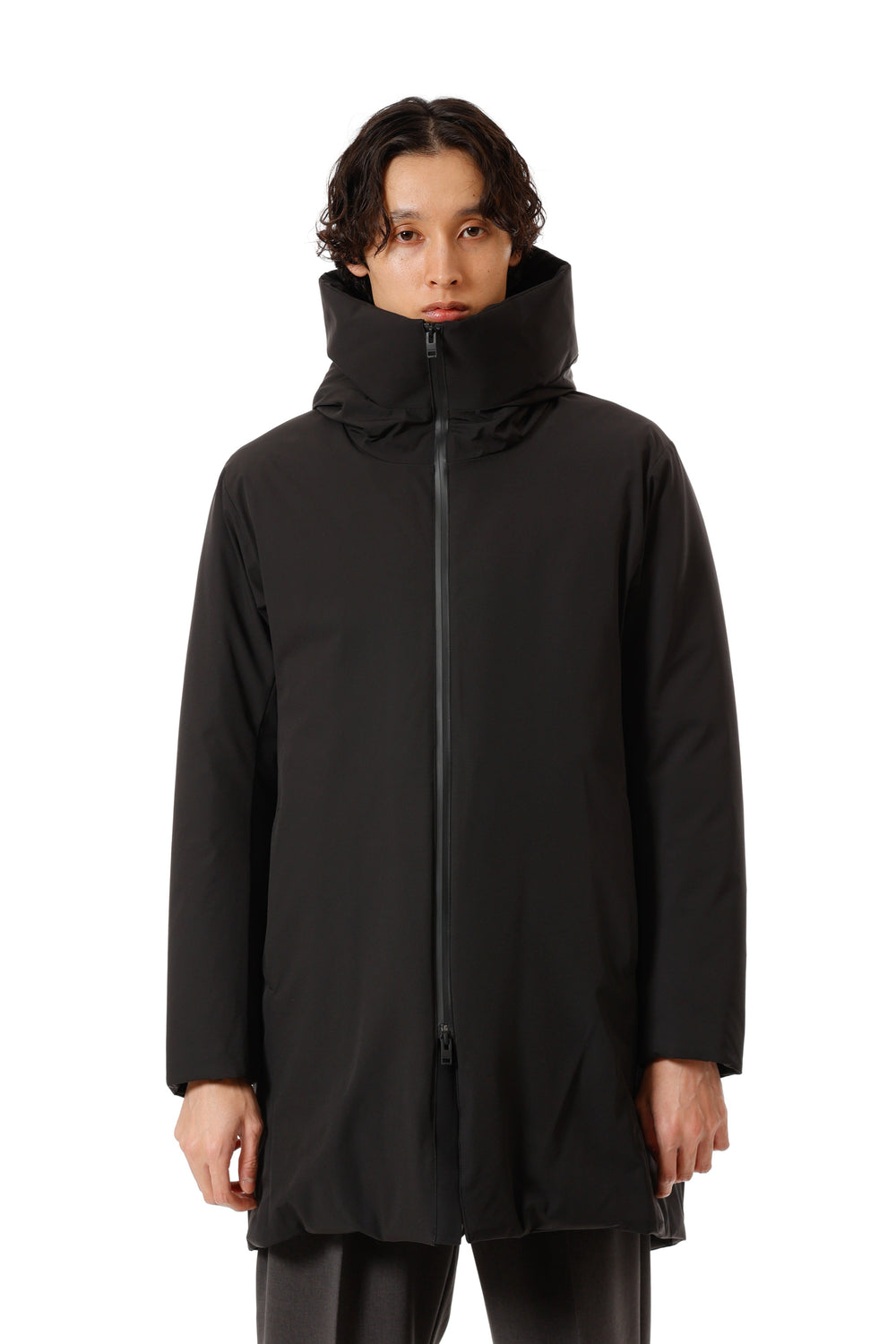 【美品】ATTACHMENT ダウンプルオーバーアウター グレー サイズ2 ALL ITEMS