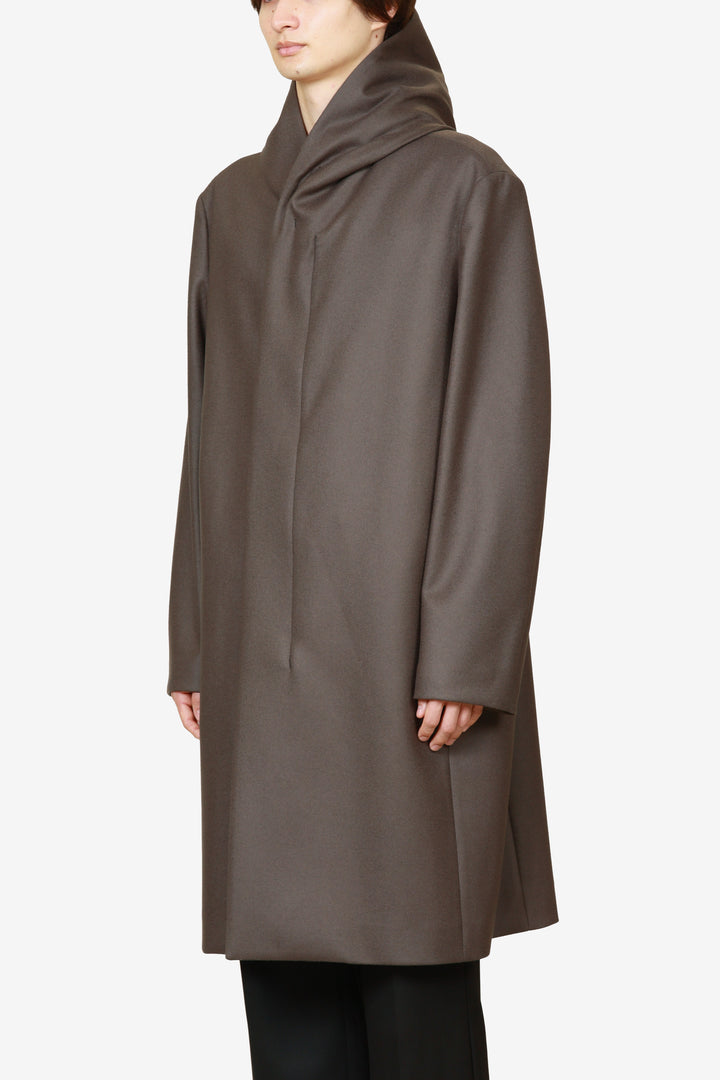 限定商品 AC52-118 ウールダブルメルトン ジップアップフーデットコート