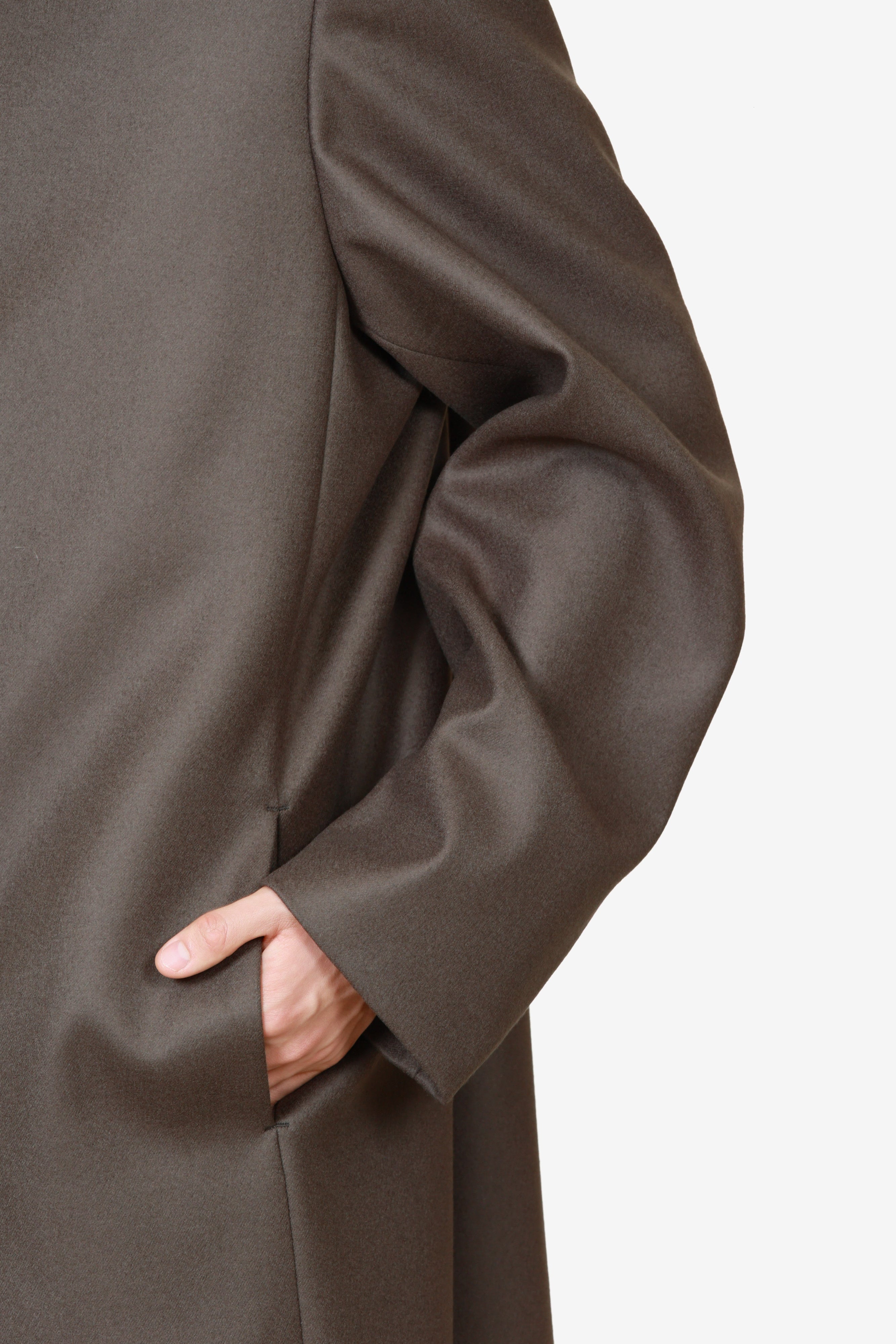 限定商品 AC52-118 ウールダブルメルトン ジップアップフーデットコート