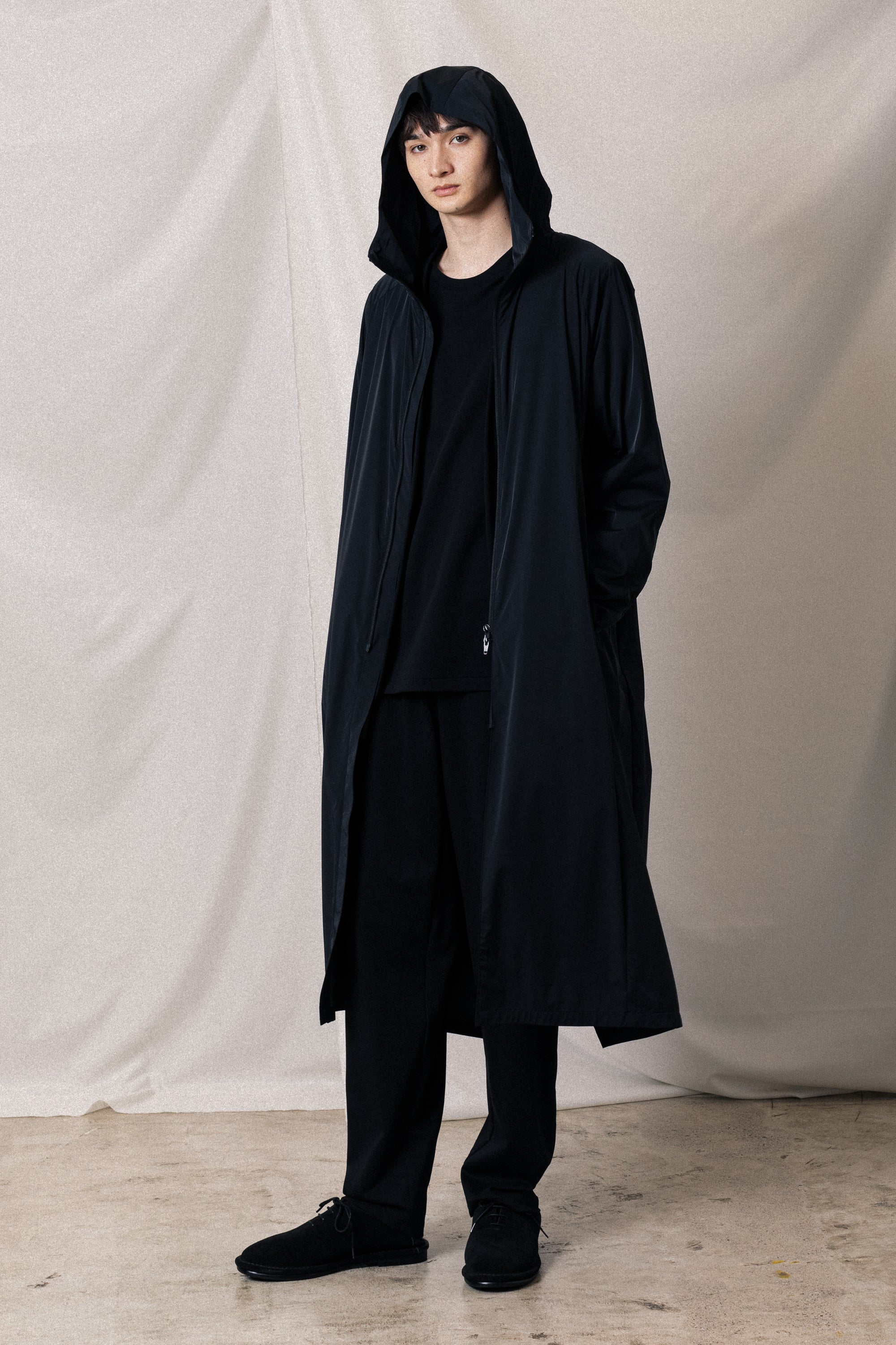 AC52-042 ナイロン2レイヤーストレッチ ライトフードコート