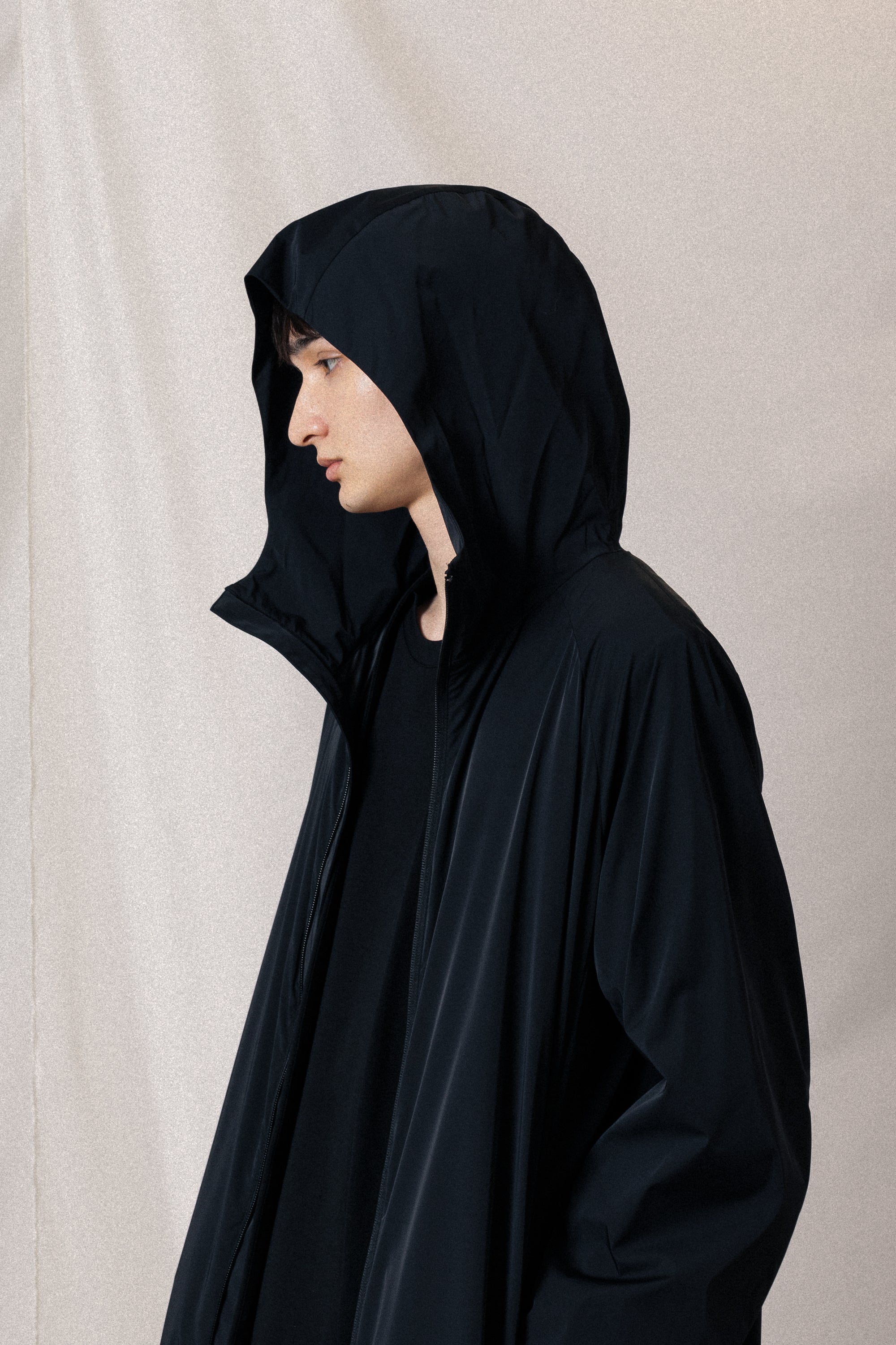 AC52-042 ナイロン2レイヤーストレッチ ライトフードコート