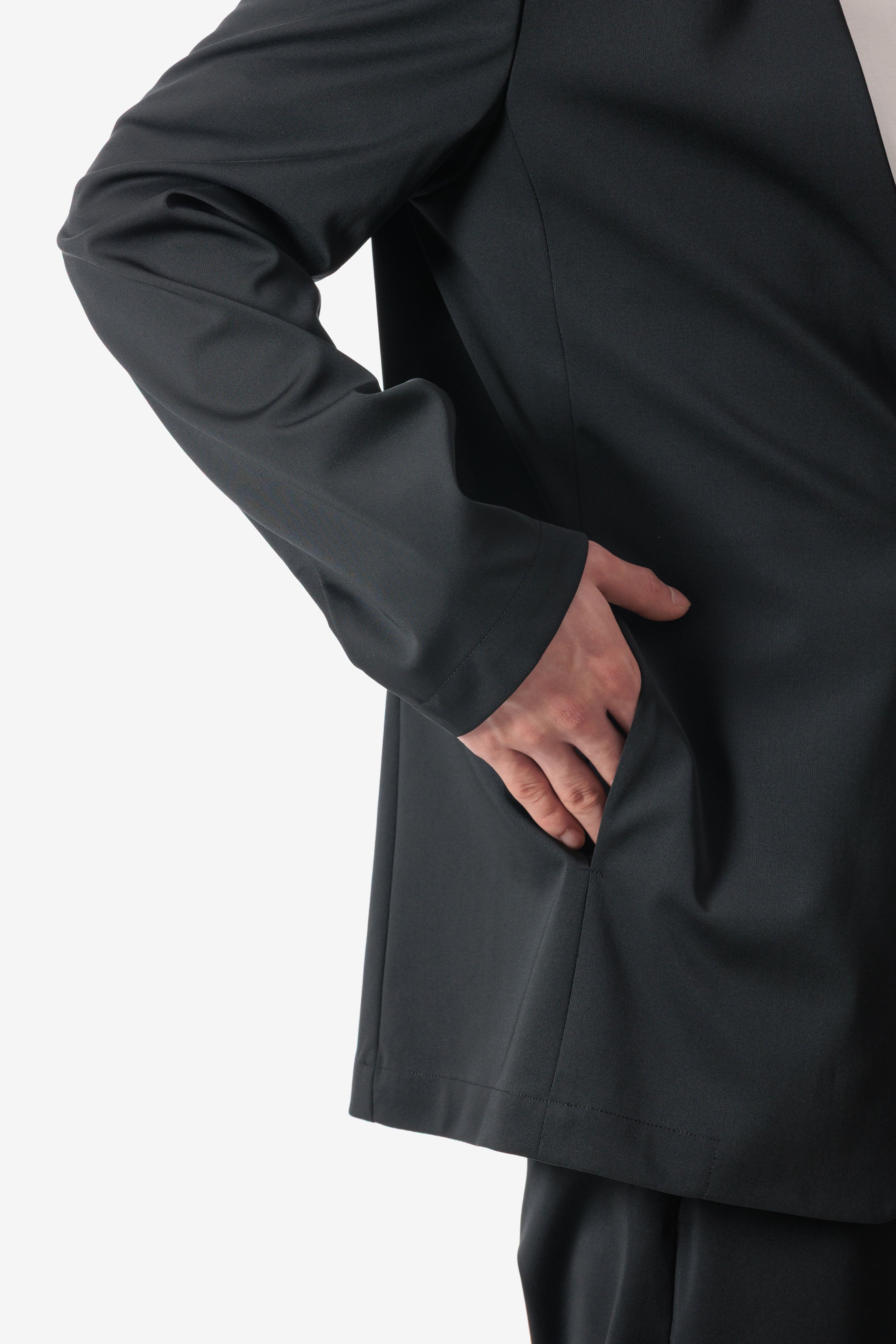 ルカマットツイスト ノーカラージャケット