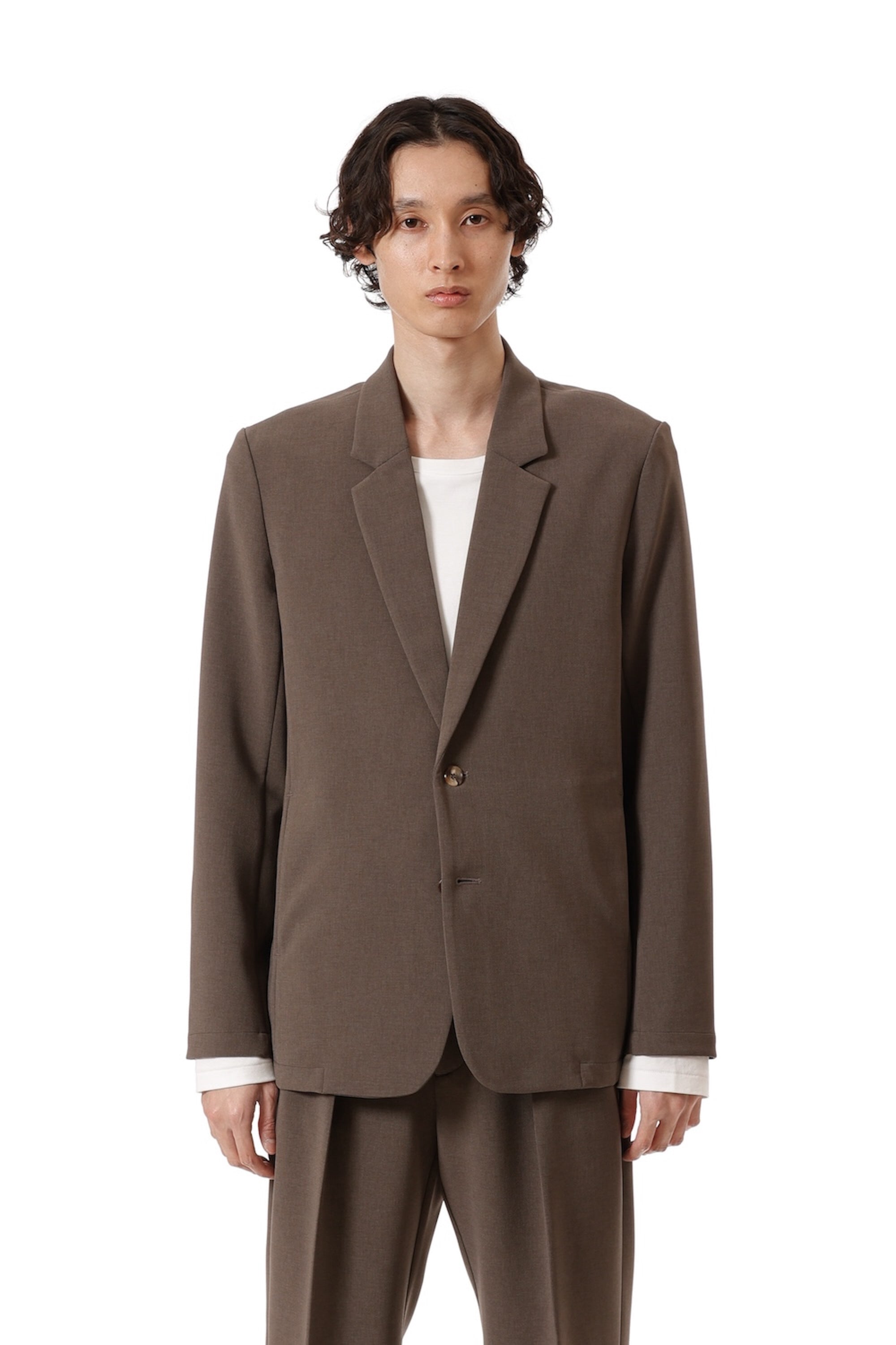 AG52-077 ポリエステルストレッチダブルクロス 2Bジャケット