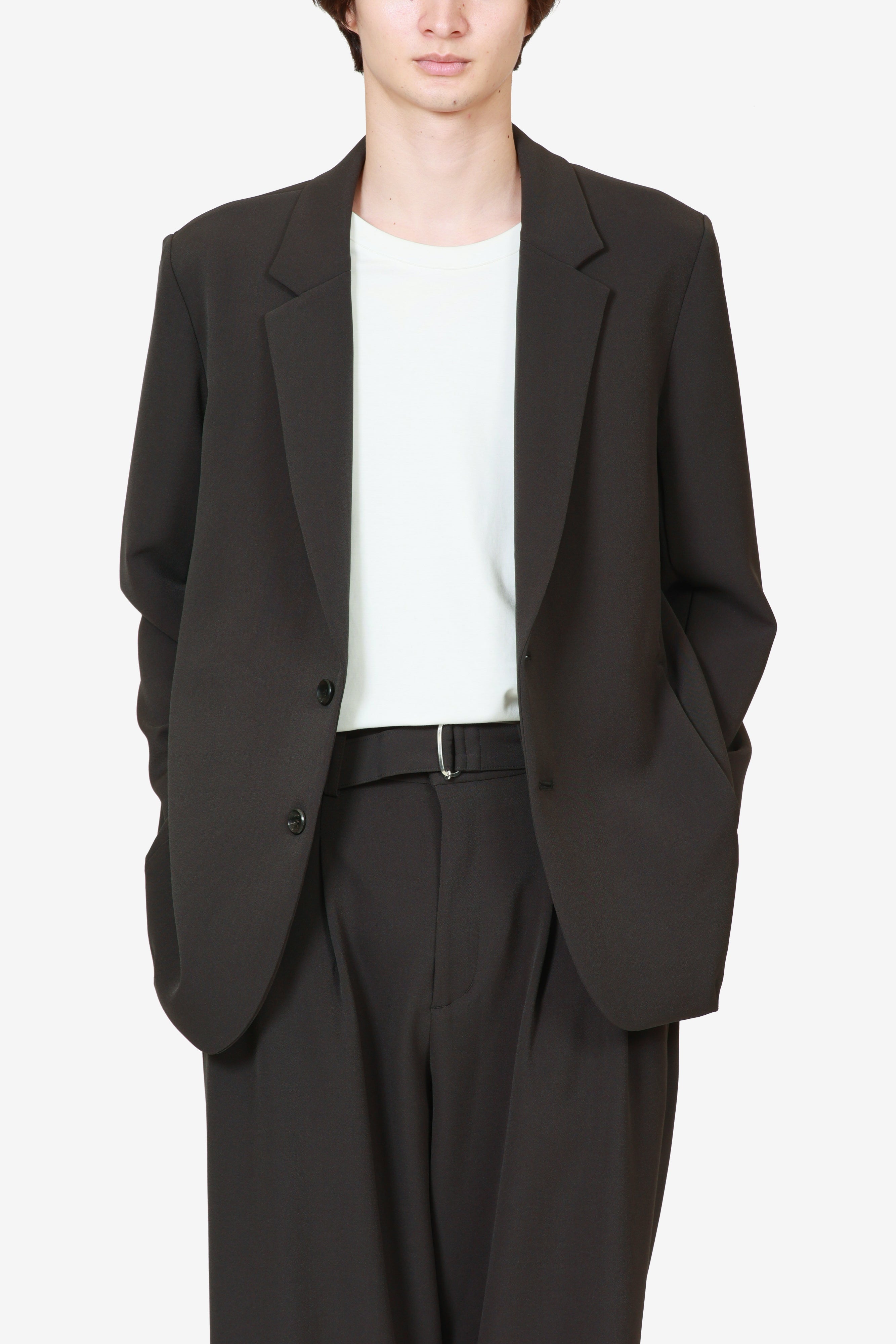 AG52-077 ポリエステルストレッチダブルクロス 2Bジャケット